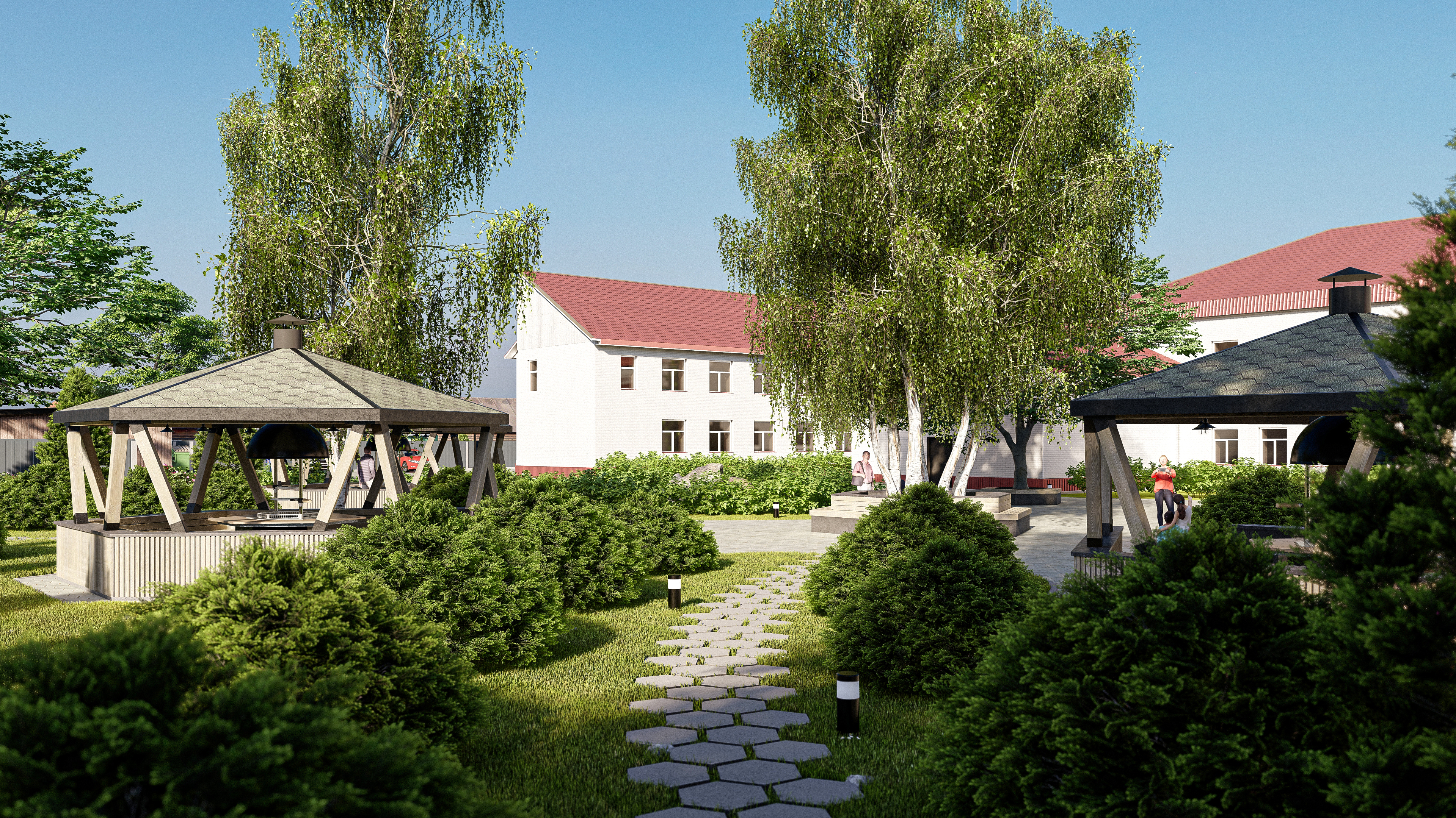 Дизайн-проект зоны барбекю санатория "Сольвычегодск"-1