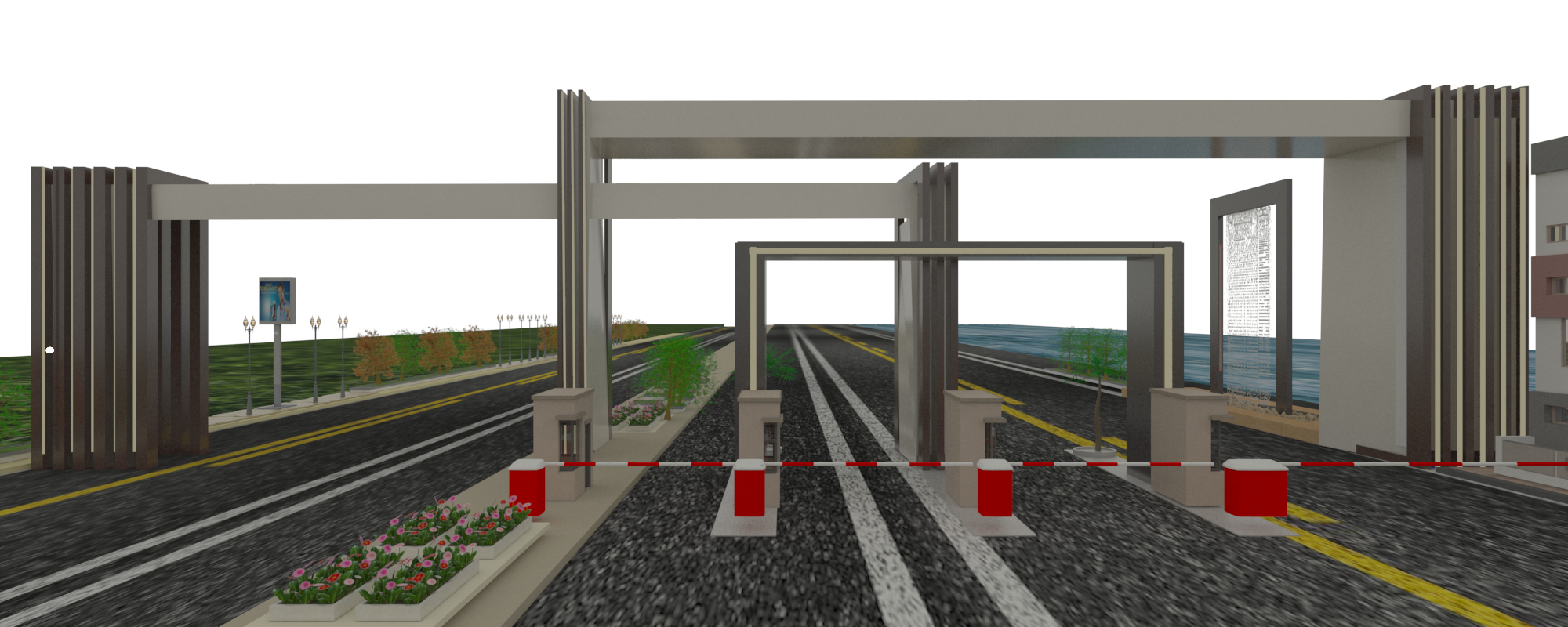 city ​​entrance And a rest area for Ras El-Bar city-12