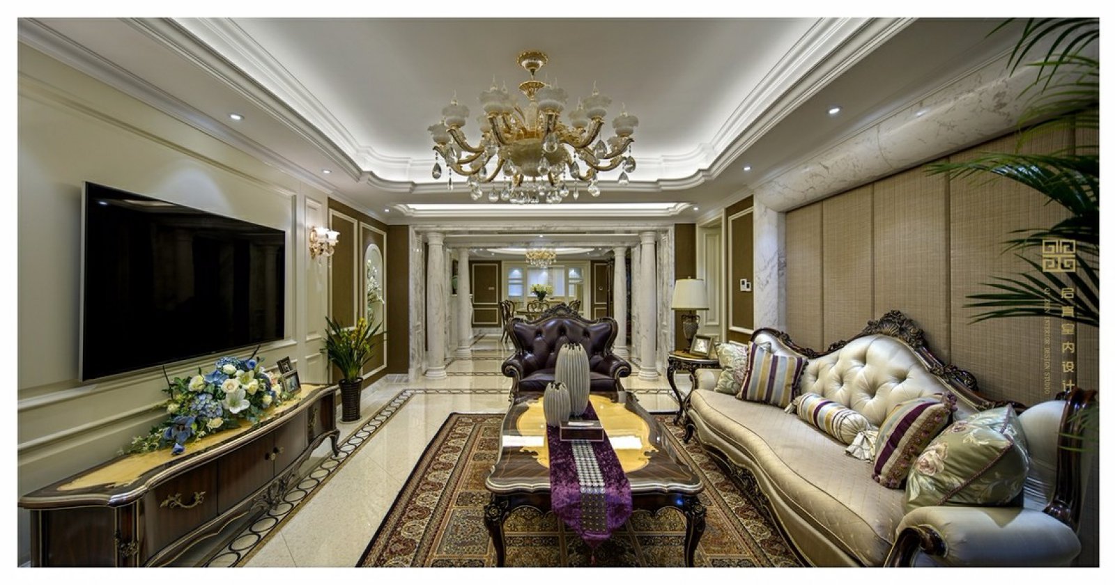 255㎡中国慈溪维科太子湾欧式住宅  启真设计-2