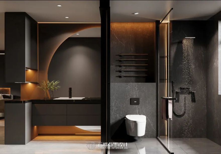 现代风格四居室,沉稳色调与光影艺术的完美融合-45