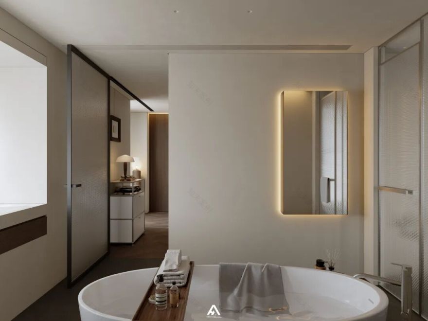 南昌阿鹤设计|210m²滨江大平层,游走在空间里!-61