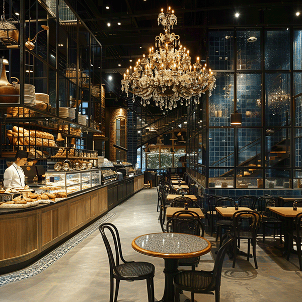 AI 生成意大利和法国美食室内设计-11