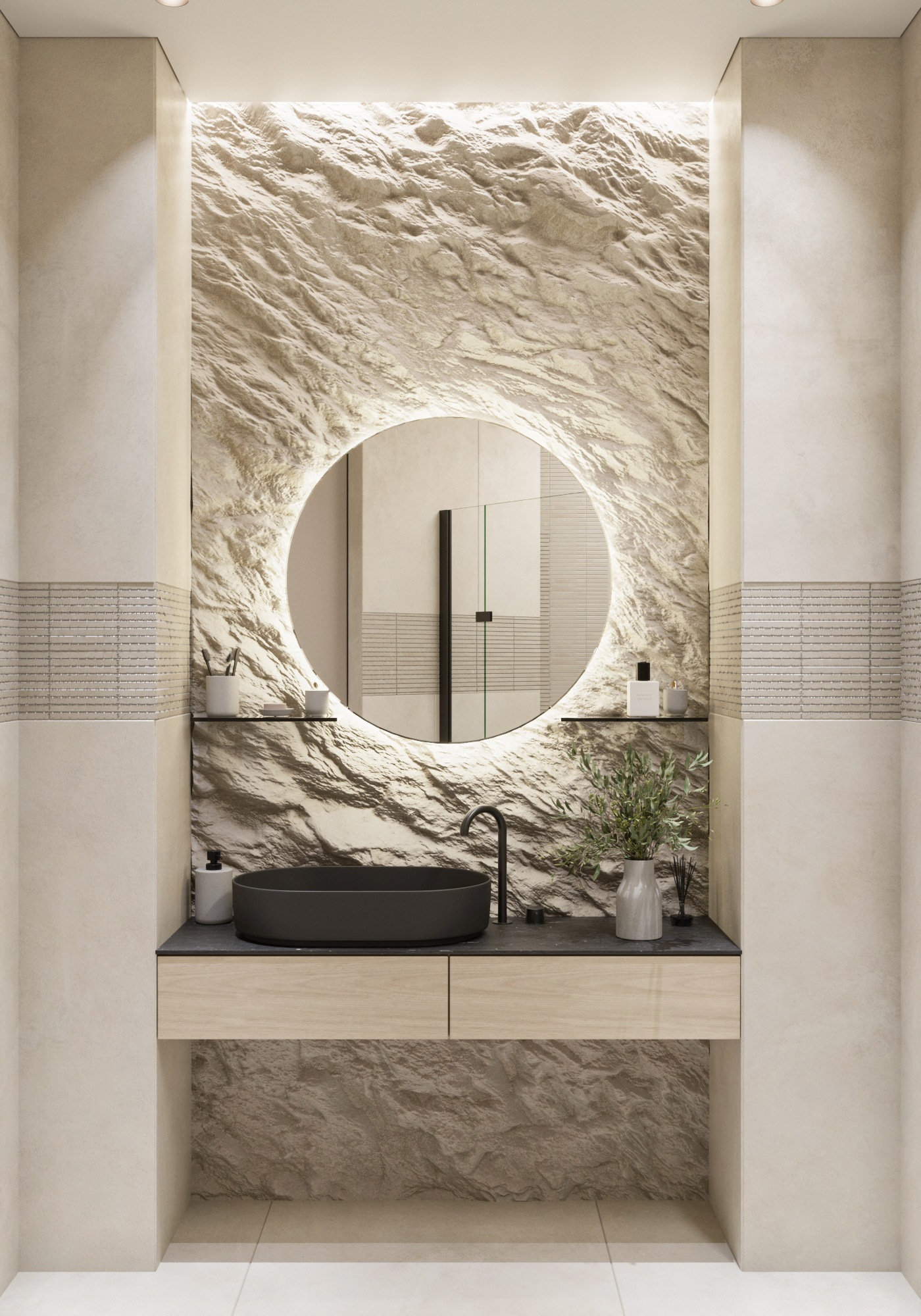 不同浴室的公寓设计-2