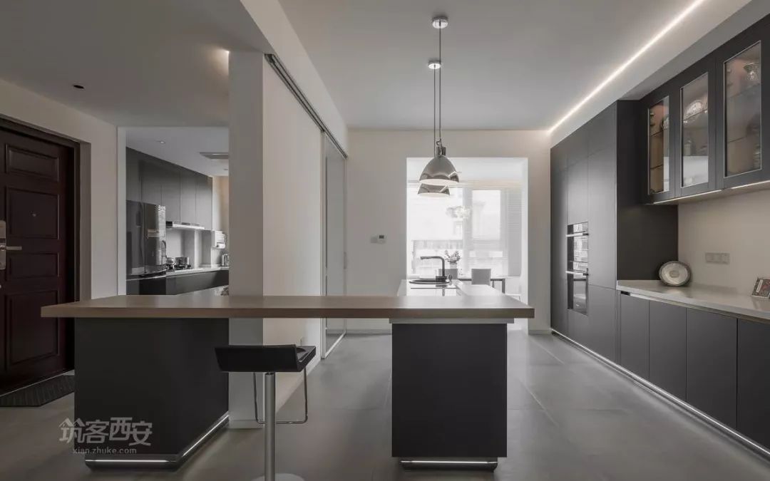 180㎡现代三室改一室,开放空间诠释自由生活-30