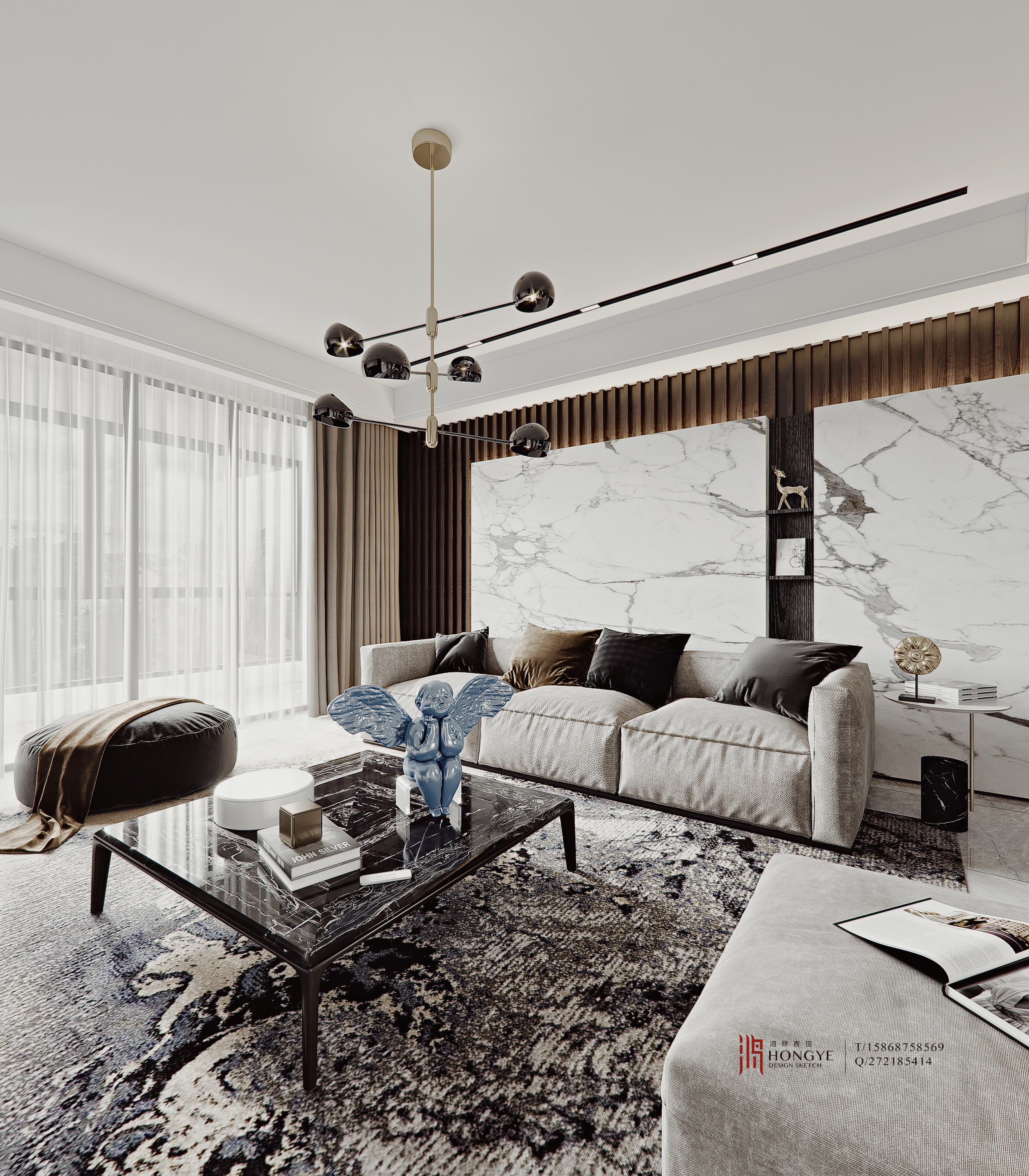 现代卧室客厅-0