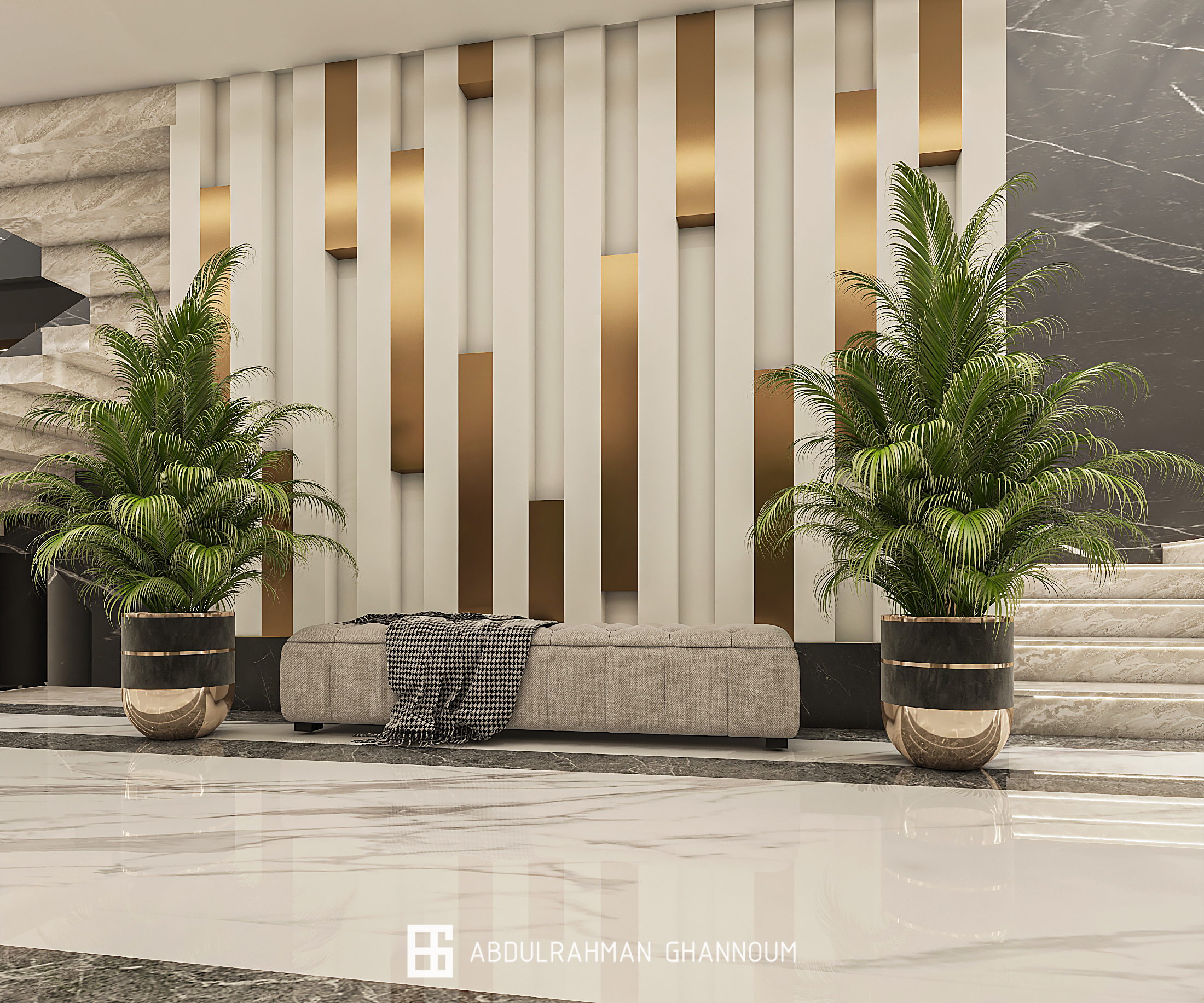 酒店大堂和走廊设计丨Eng. Abdulrahman Ghannoum-4