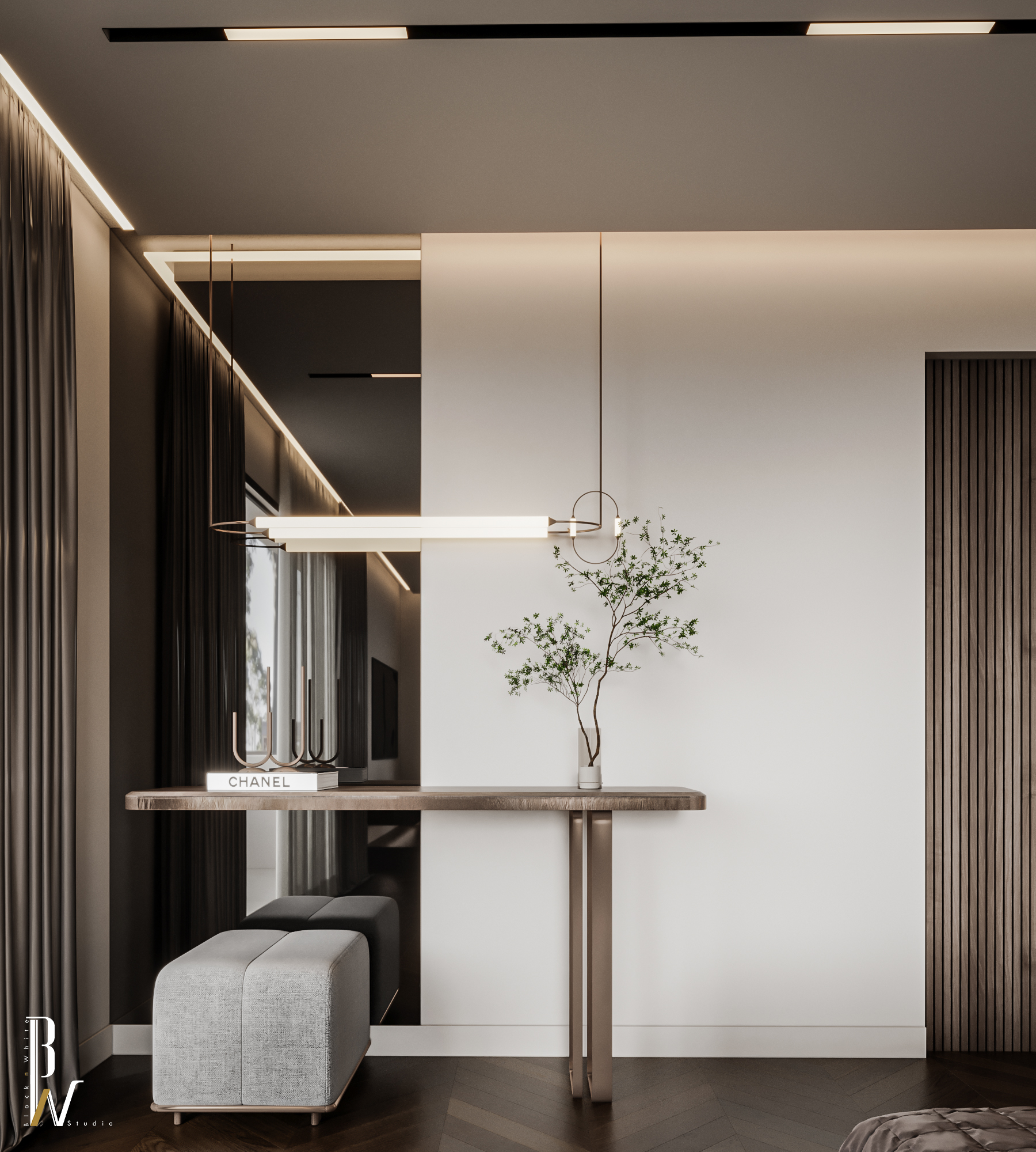 大厅和主卧室丨摩洛哥丨Black N White-22