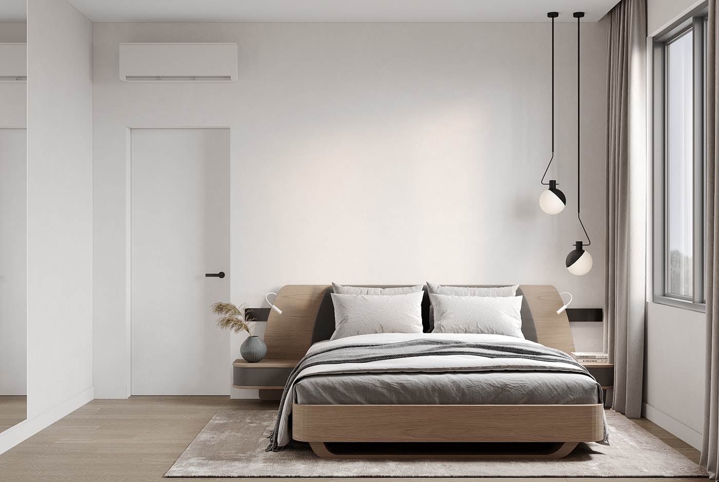 100㎡高级灰色系住宅设计-12