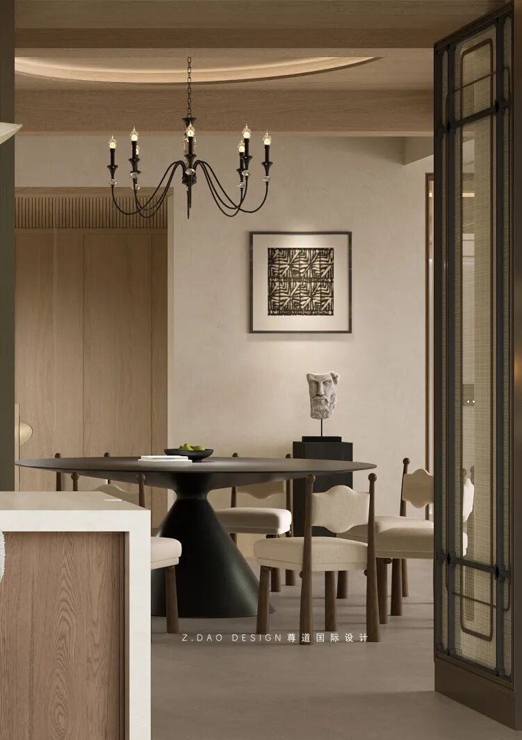 尊道新作|合肥『文一·塘溪津门』1000㎡折衷主义别墅，专治豪宅审美疲劳。-128