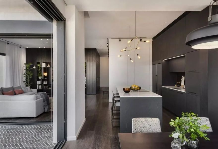 Aviram Kushmirski 打造轻奢风空间,黑白色调与实木地板的完美搭配-107