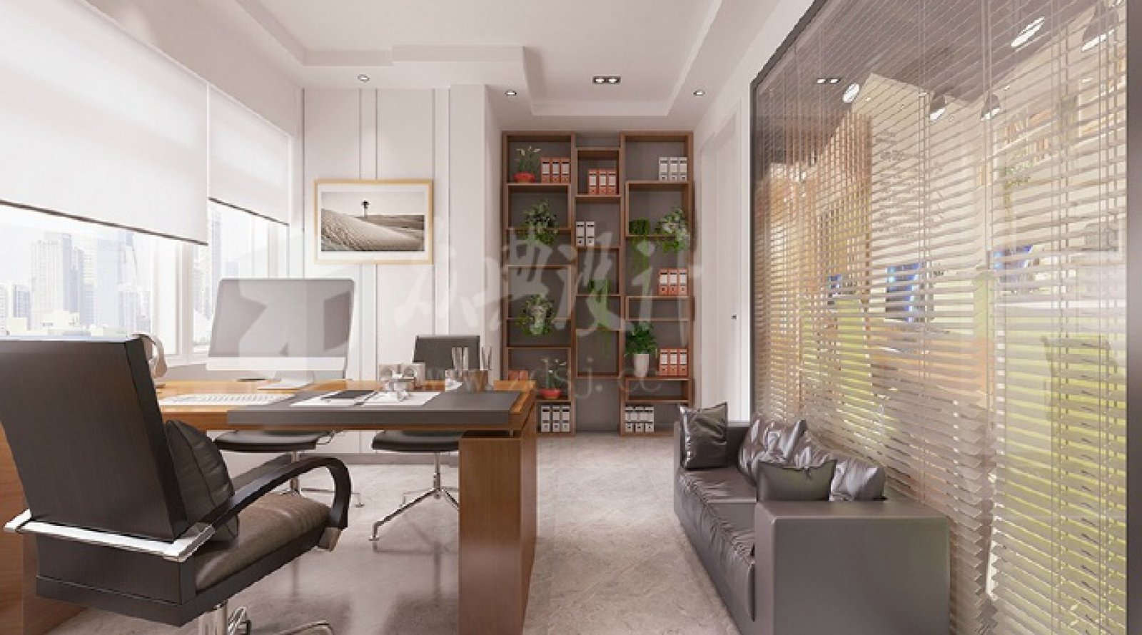 办公室里的小清新-0