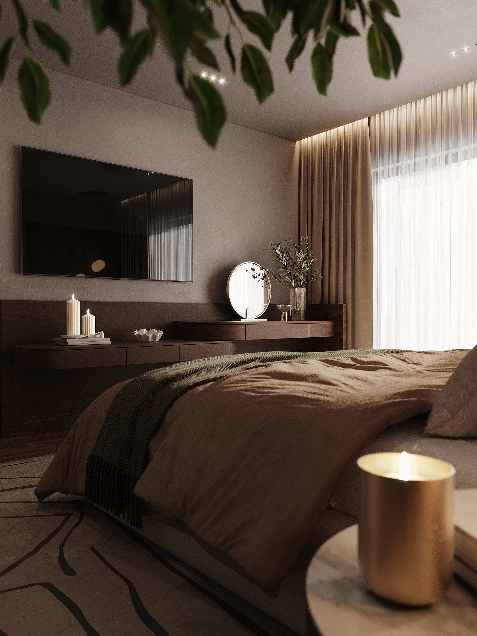 Earthy Mood & Refined Textures | Master Suite-13