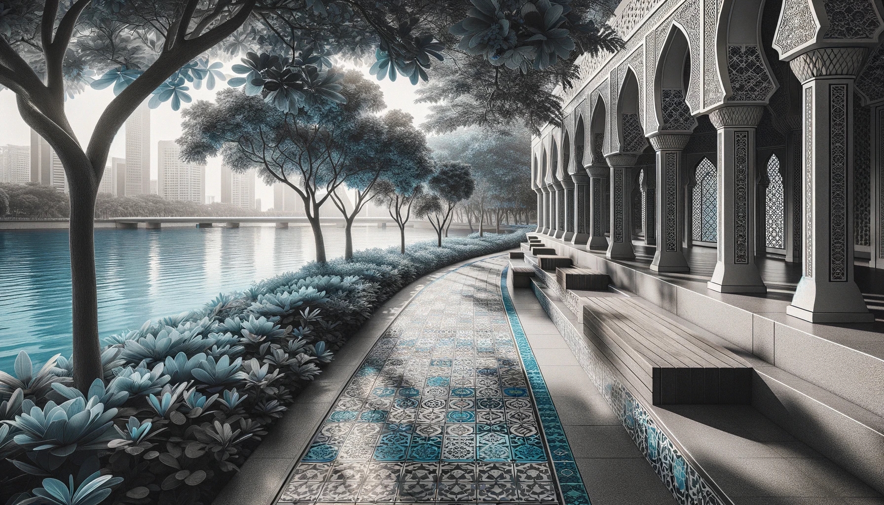 Reflections in faith : Gathering by the waterside.-1