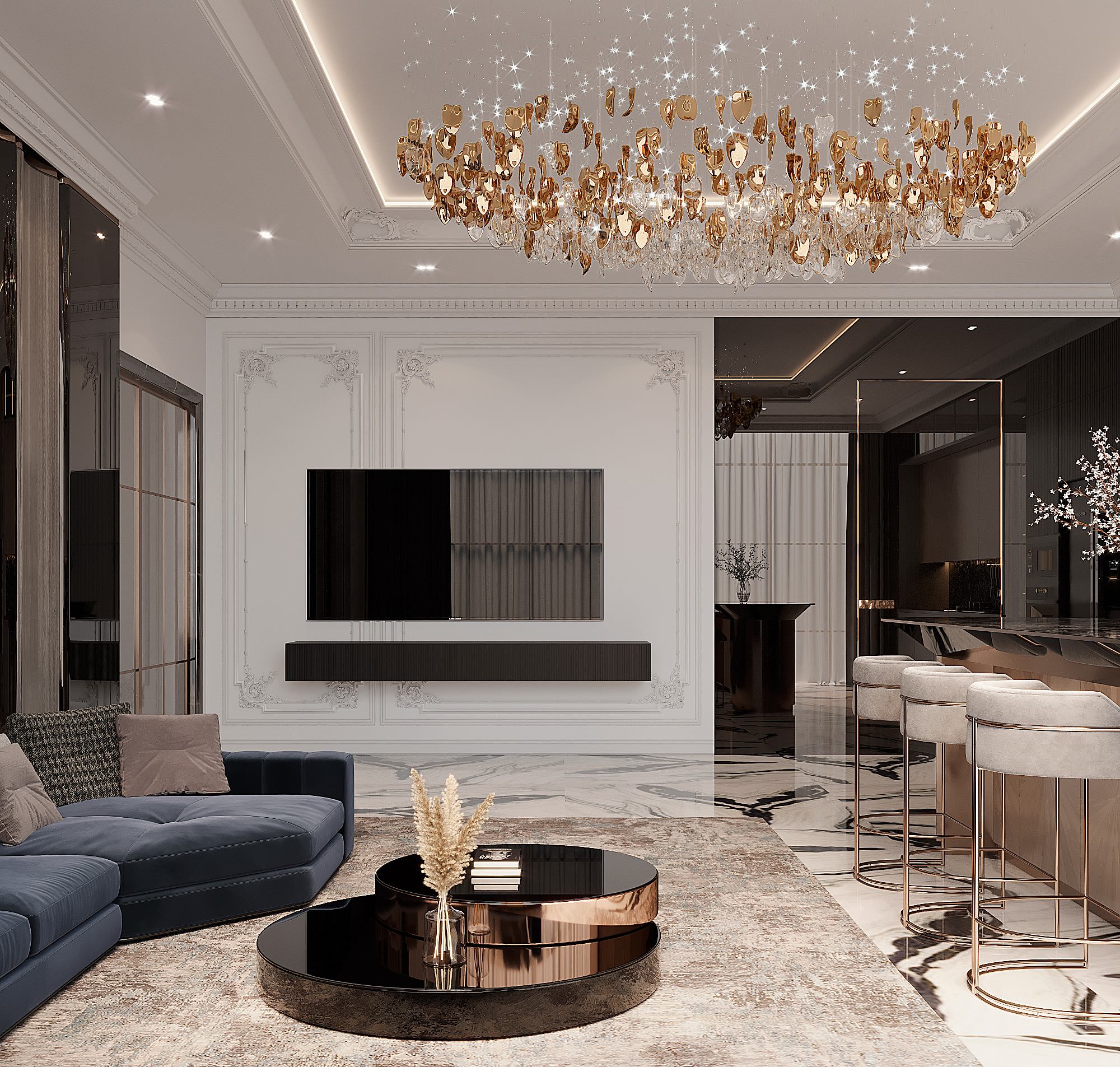 豪华客厅丨Mohammed Yossef-10