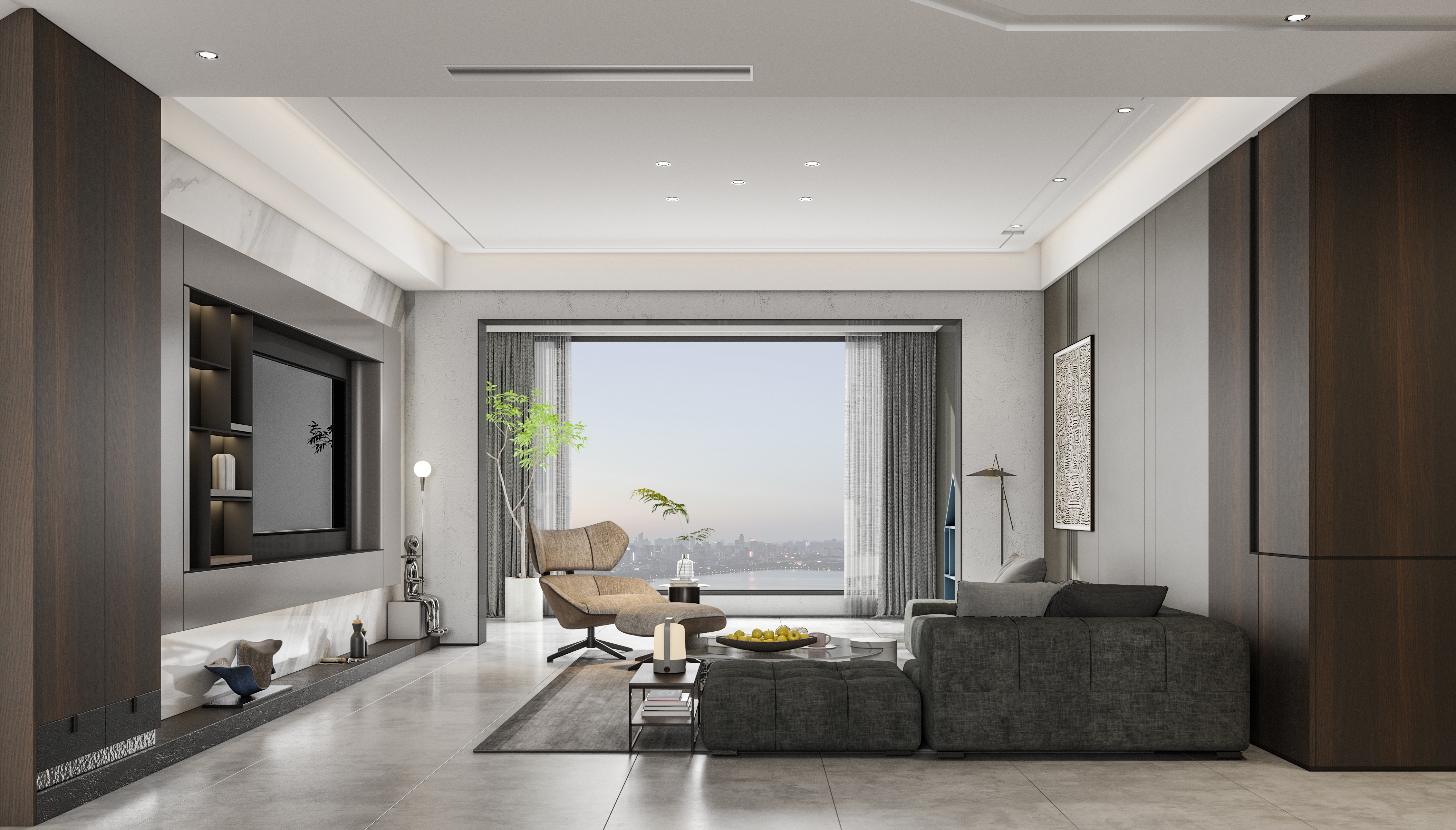 现代简约黑白风格装修-14