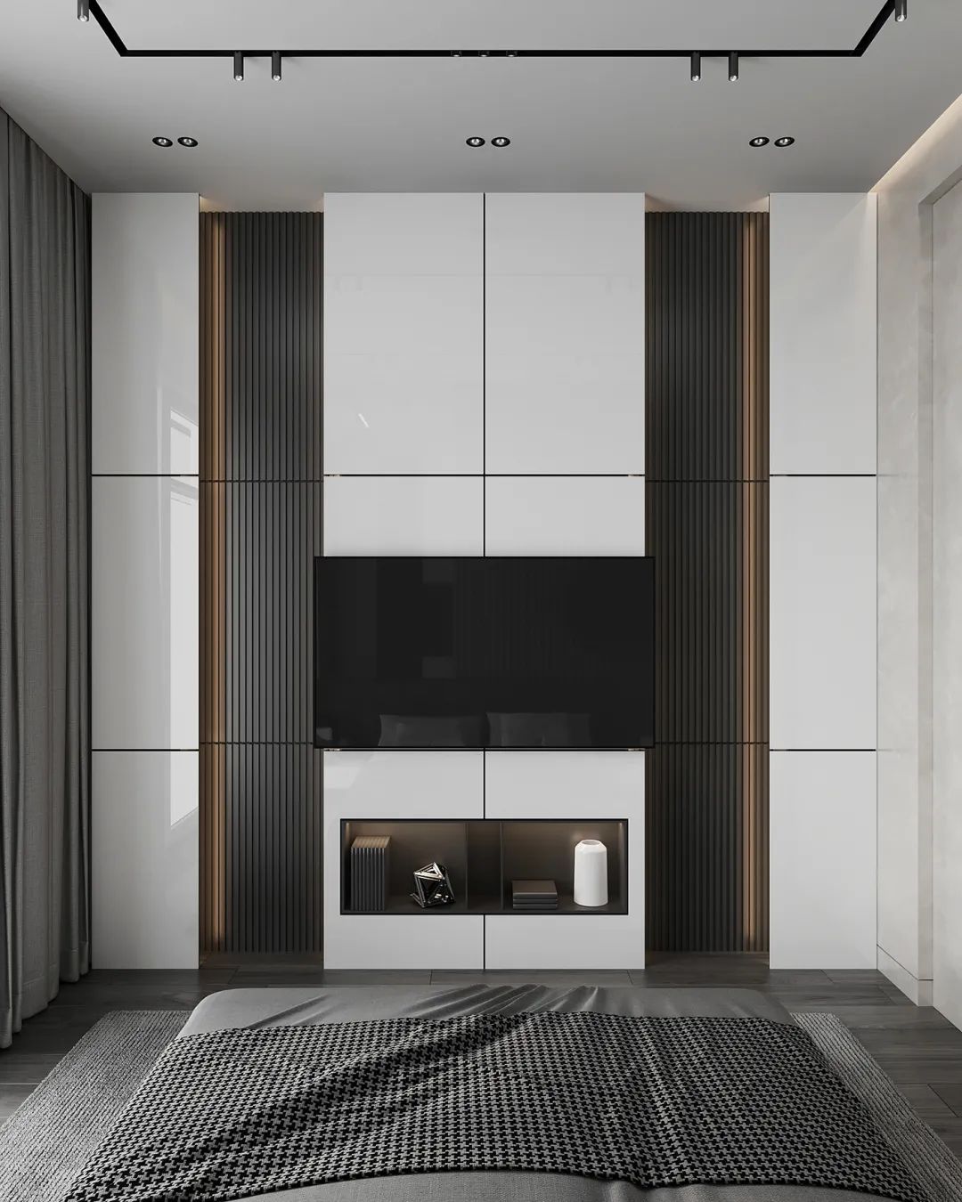 极简高级灰 · 一家三口蓝色豪宅设计丨俄罗斯丨俄罗斯设计师 Alina Larionova-29