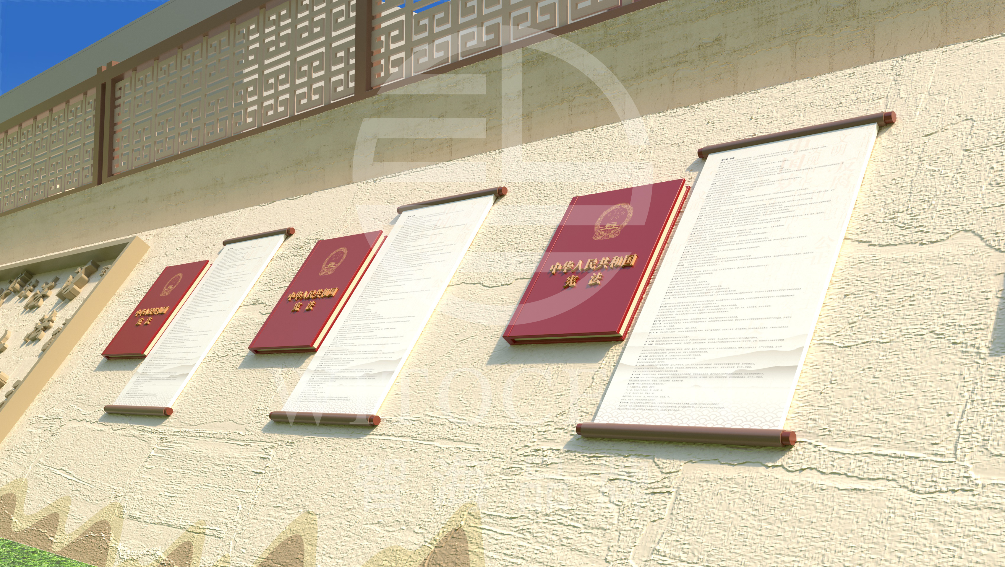 景观小品文化长廊信阳浉河区人民法院丨中国信阳丨河南智海品牌企划有限公司-5