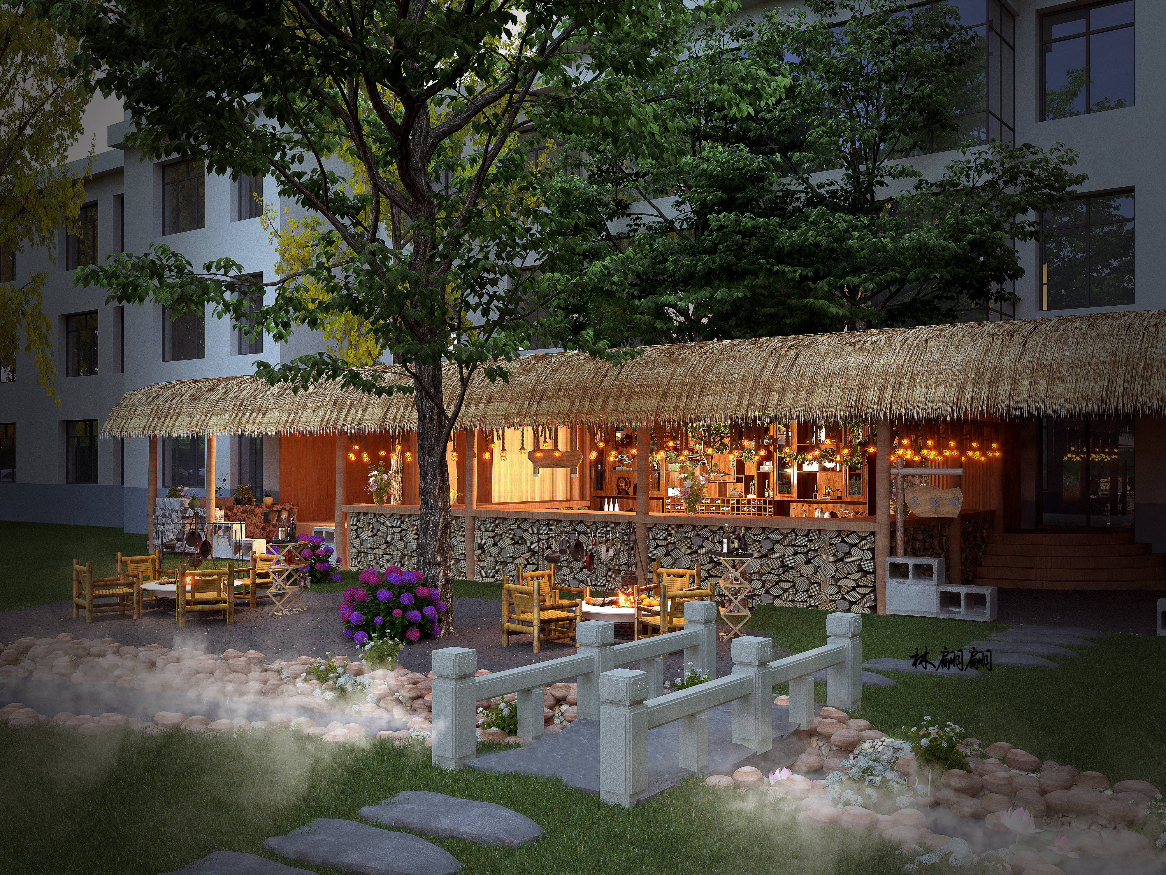 室外效果图|露营风森林美学-6