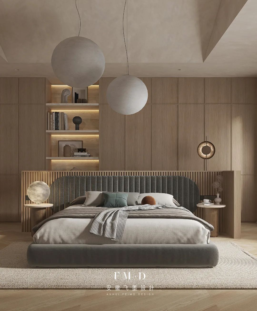 合肥岭湖墅侘寂风别墅设计丨中国合肥丨安徽飞墨设计-33