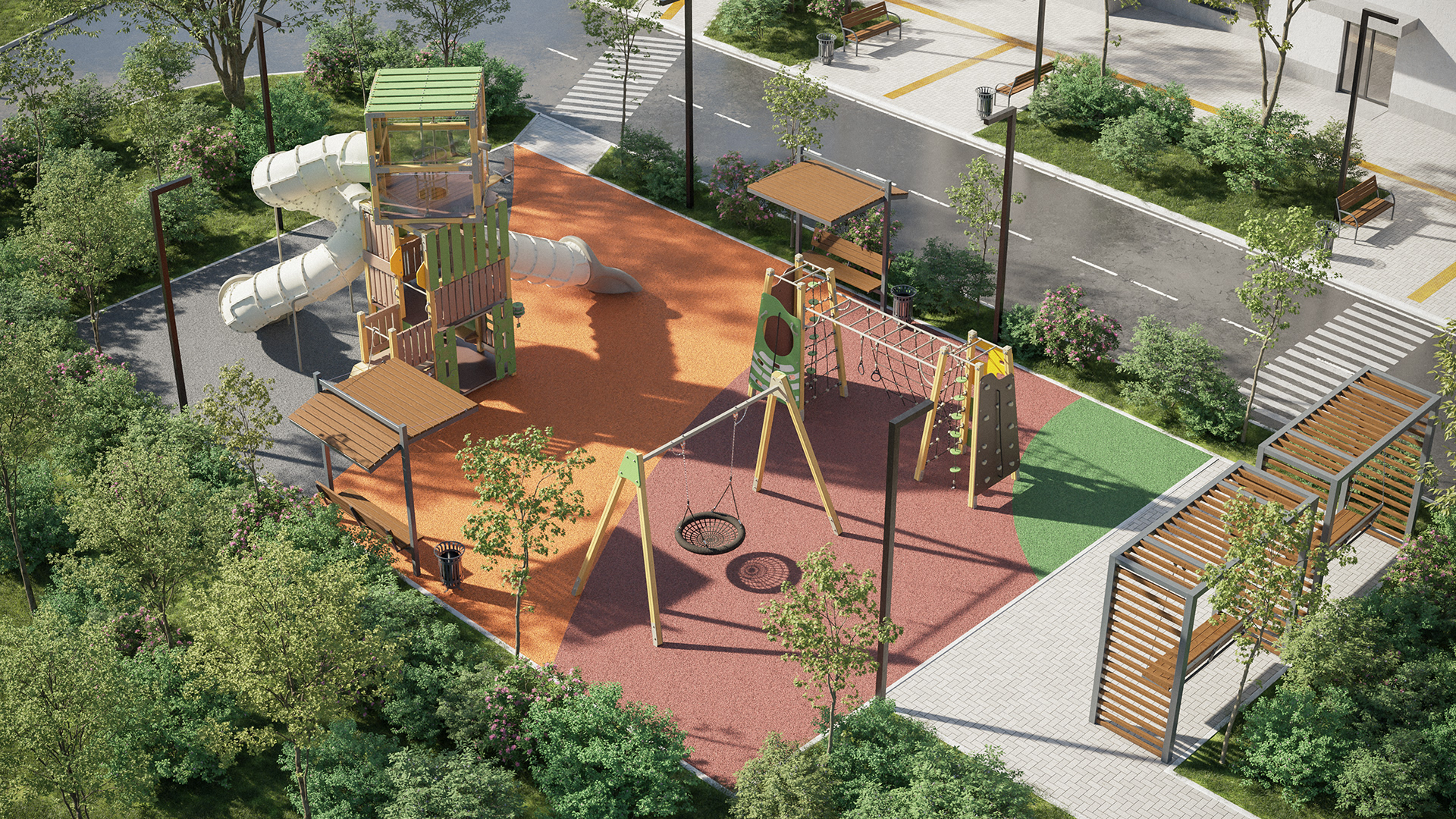 ЖК Дом на Луговой 小区庭院景观设计项目丨俄罗斯-11