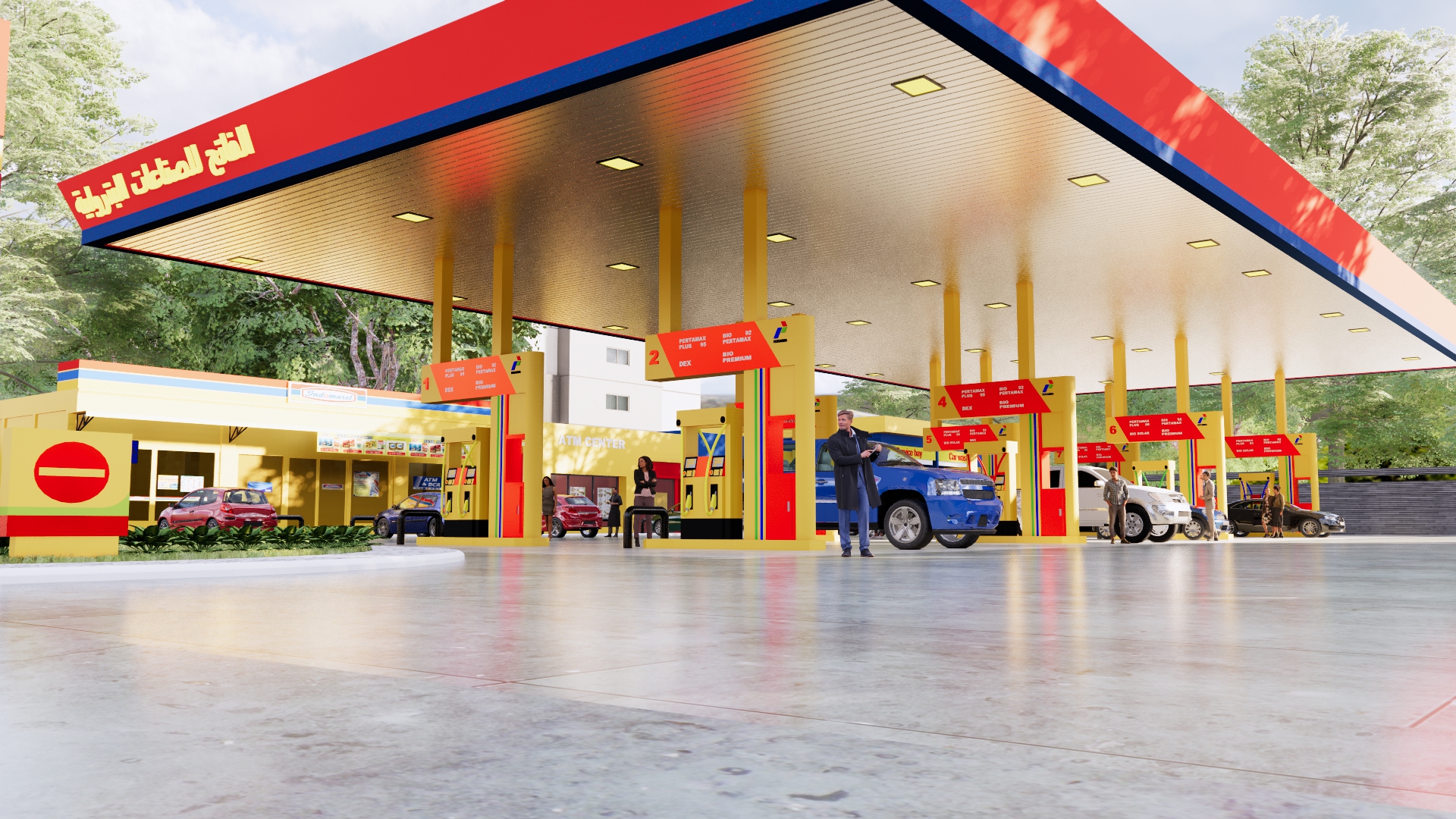 محطه بنزين علي طريق سريع-2