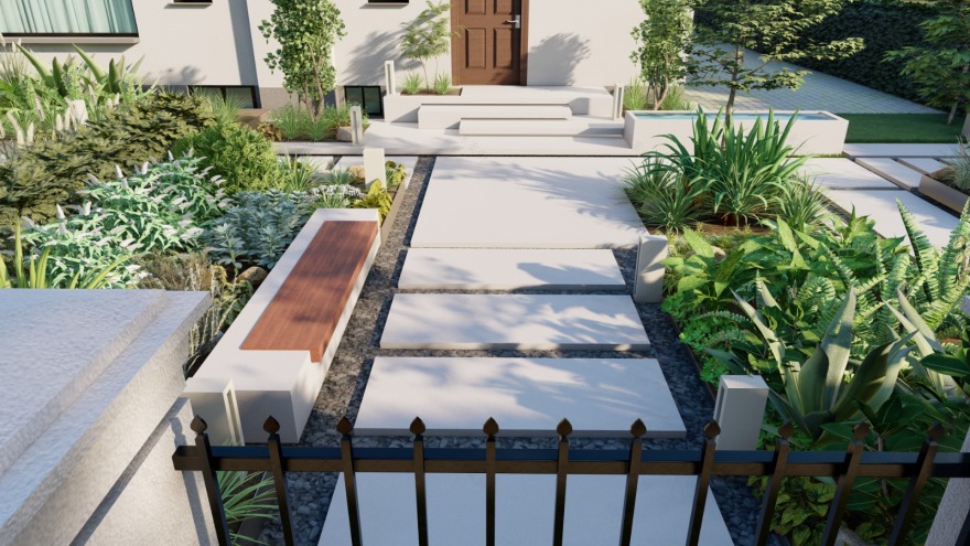 住宅前院景观设计丨ARKKO Designs-10