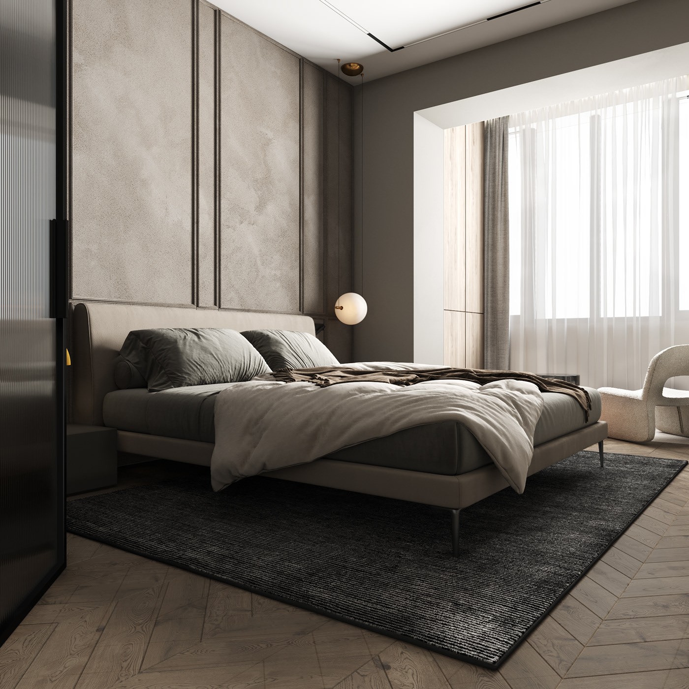 74.8㎡灰色系公寓设计 既精致又舒适-8