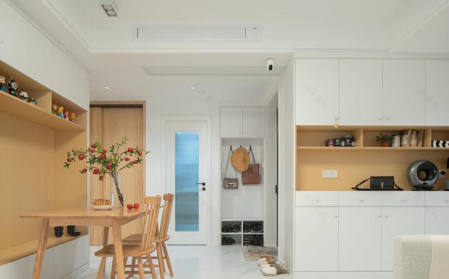 日式原木风超强收纳 140m²婚房设计-14