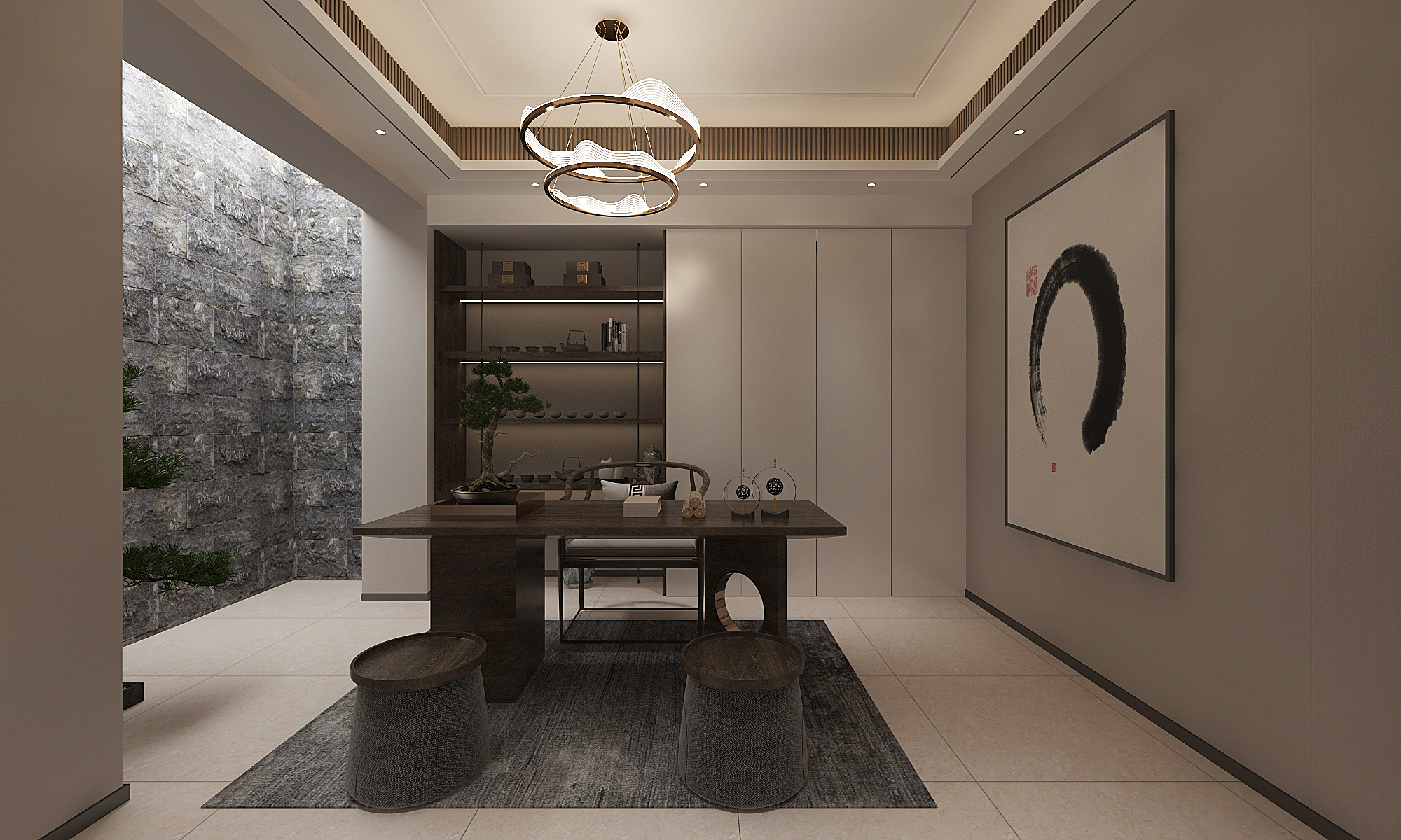 现代风格别墅//对比不强烈的简单的大空间-27