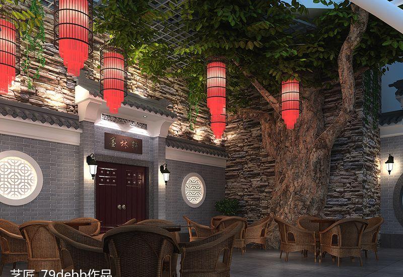 
工商联职工餐厅，休闲区设计方案 -1