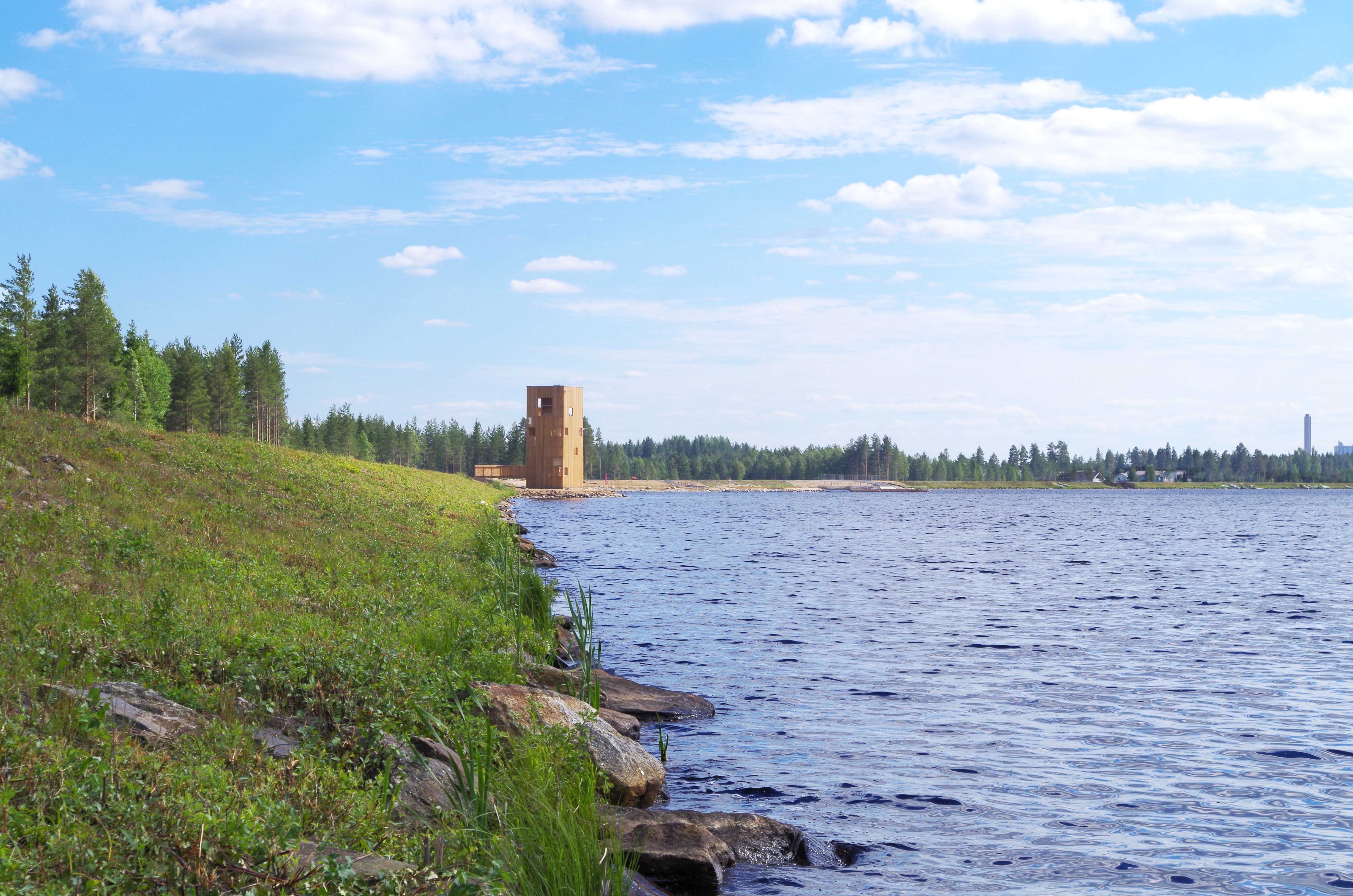 芬兰 Sein joki 市潜望镜塔——木构观景新地标-9