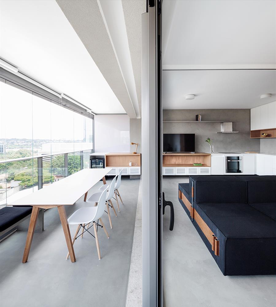 巴西 Euzébio 公寓 | 经济型设计下的多功能空间-8