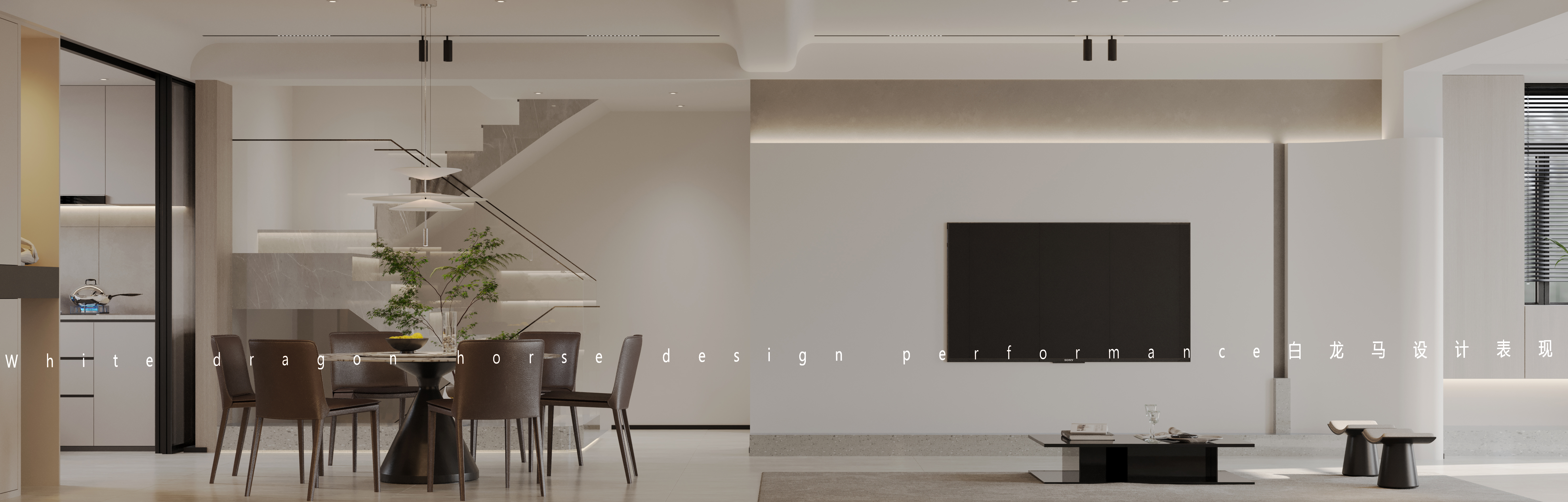 现代别墅全屋设计——白龙马效果图-7