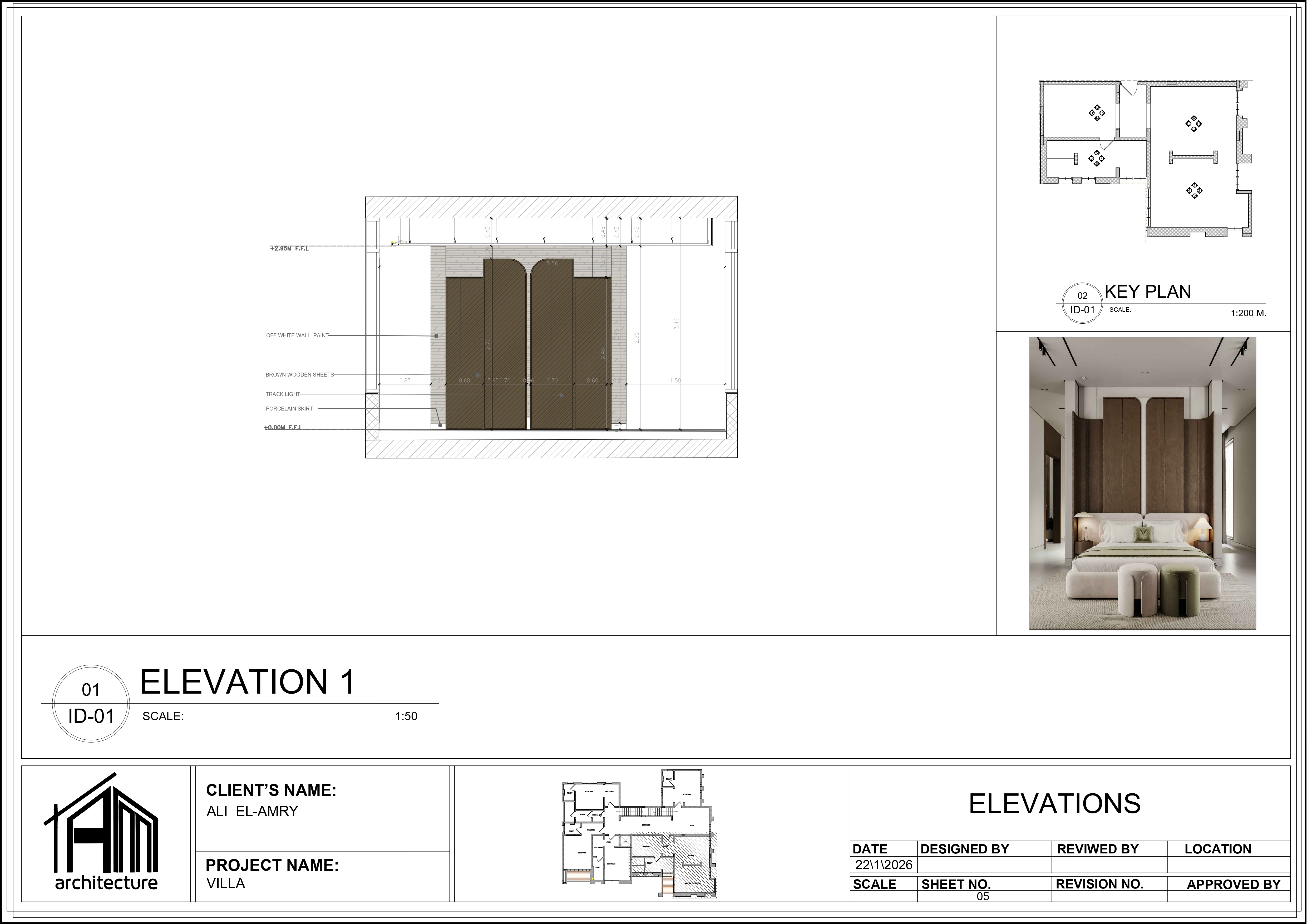 沙特阿拉伯主卧套房施工图项目丨ZAD-11
