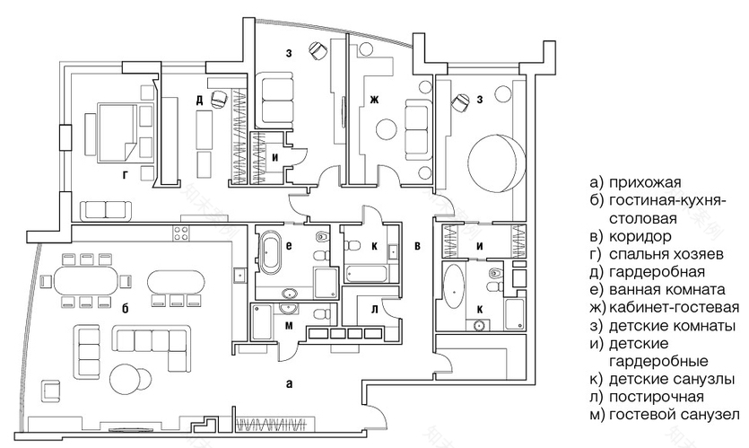 家庭奢华:适合家庭的公寓精美内饰设计-78