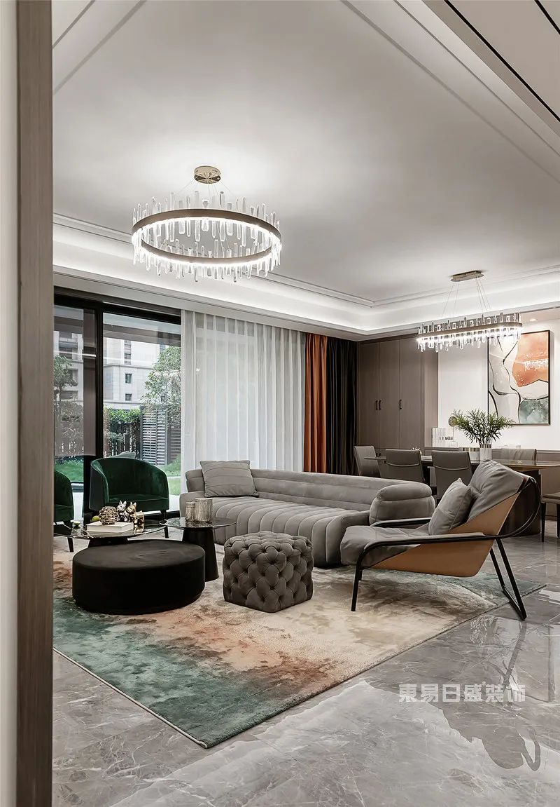 500㎡美式风实拍，瞳孔里开出烟灰色的花朵-14