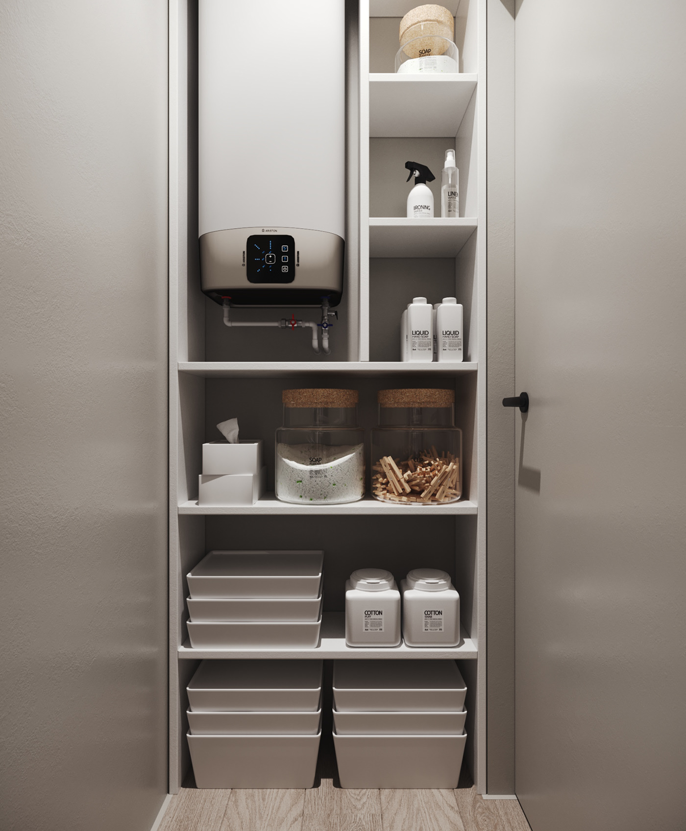 乌克兰基辅中性色系公寓设计-17