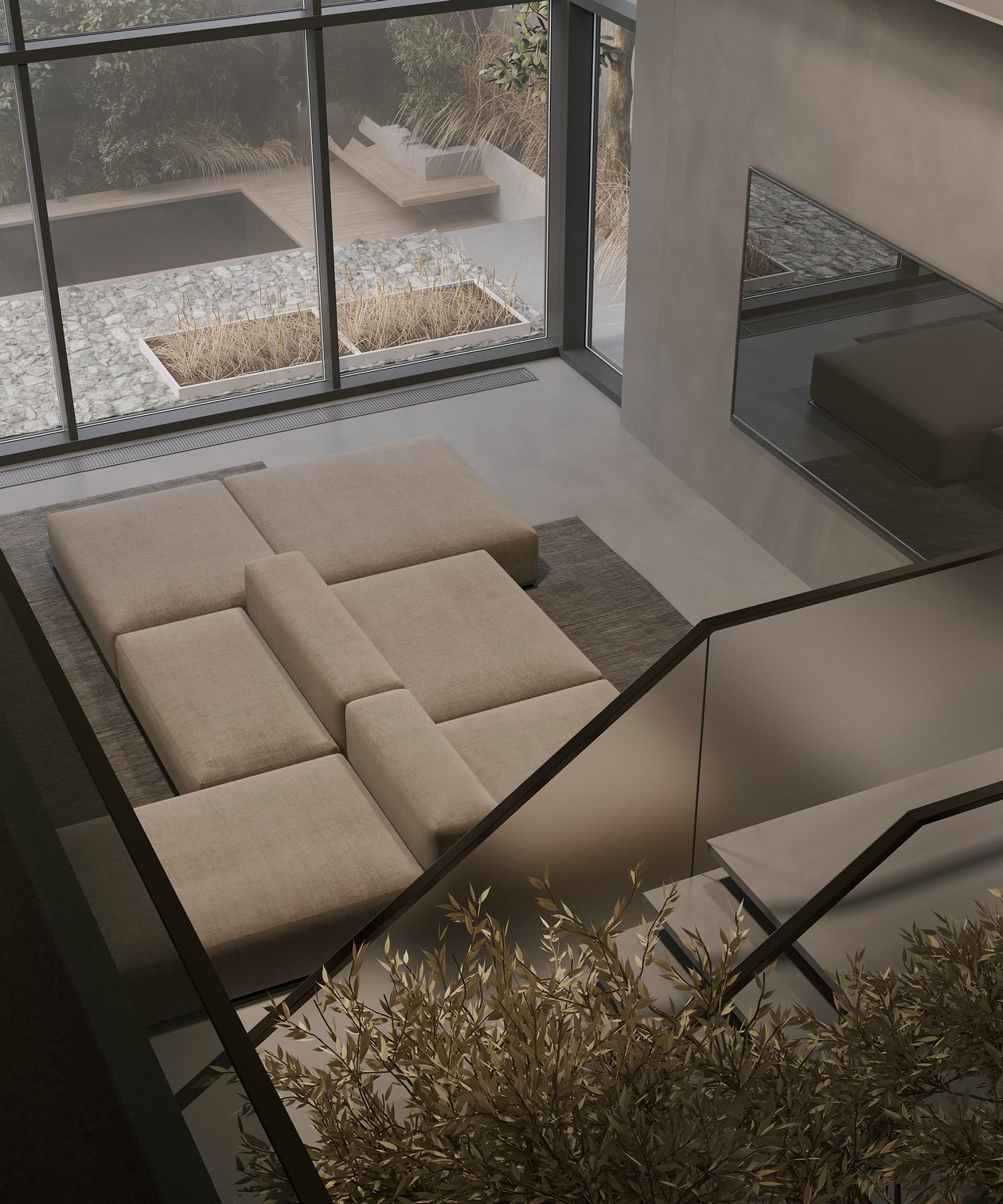 240㎡深色系住宅设计 这也太炫酷了吧-12