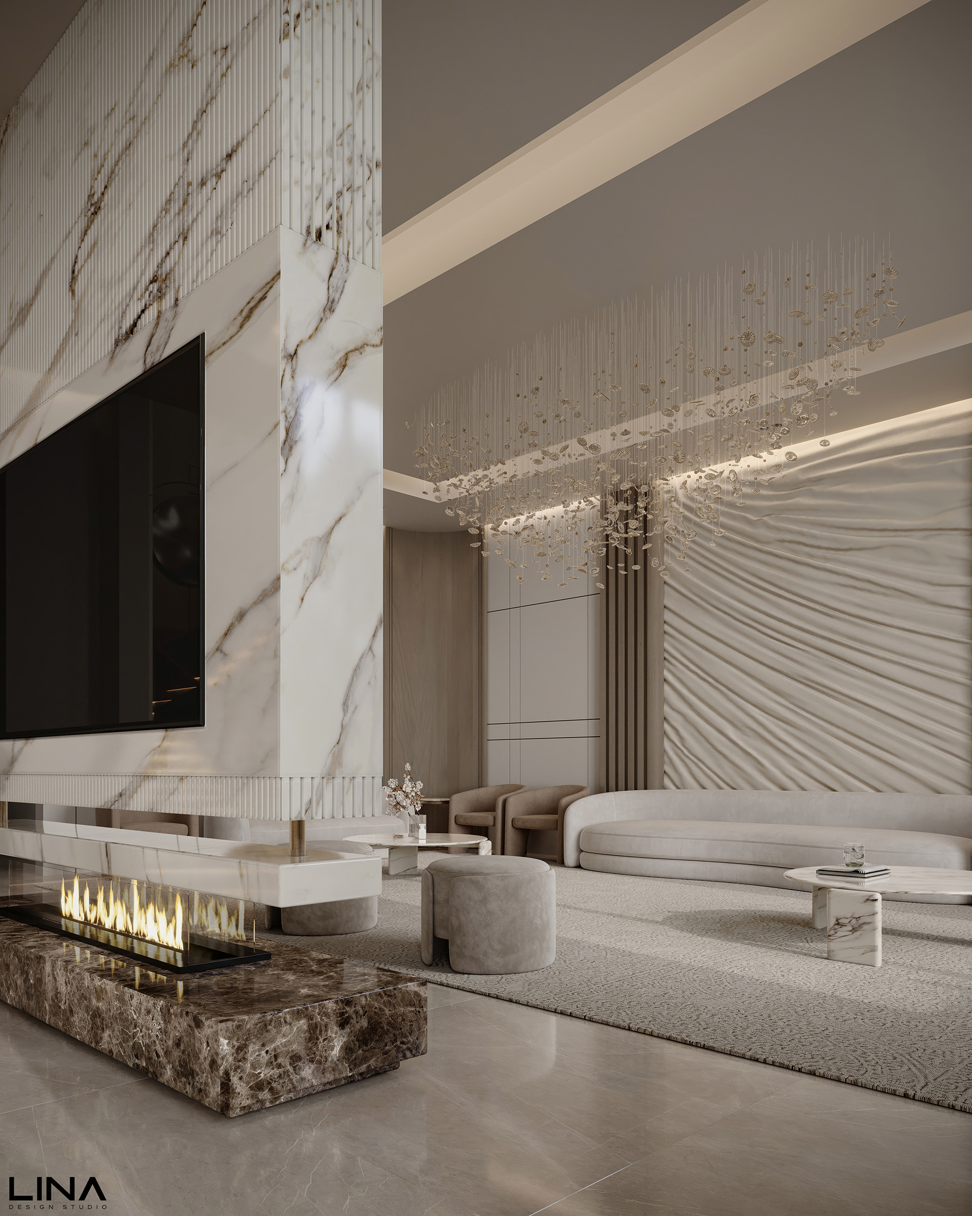 现代接待处设计丨沙特阿拉伯丨Lina Design Studio-4