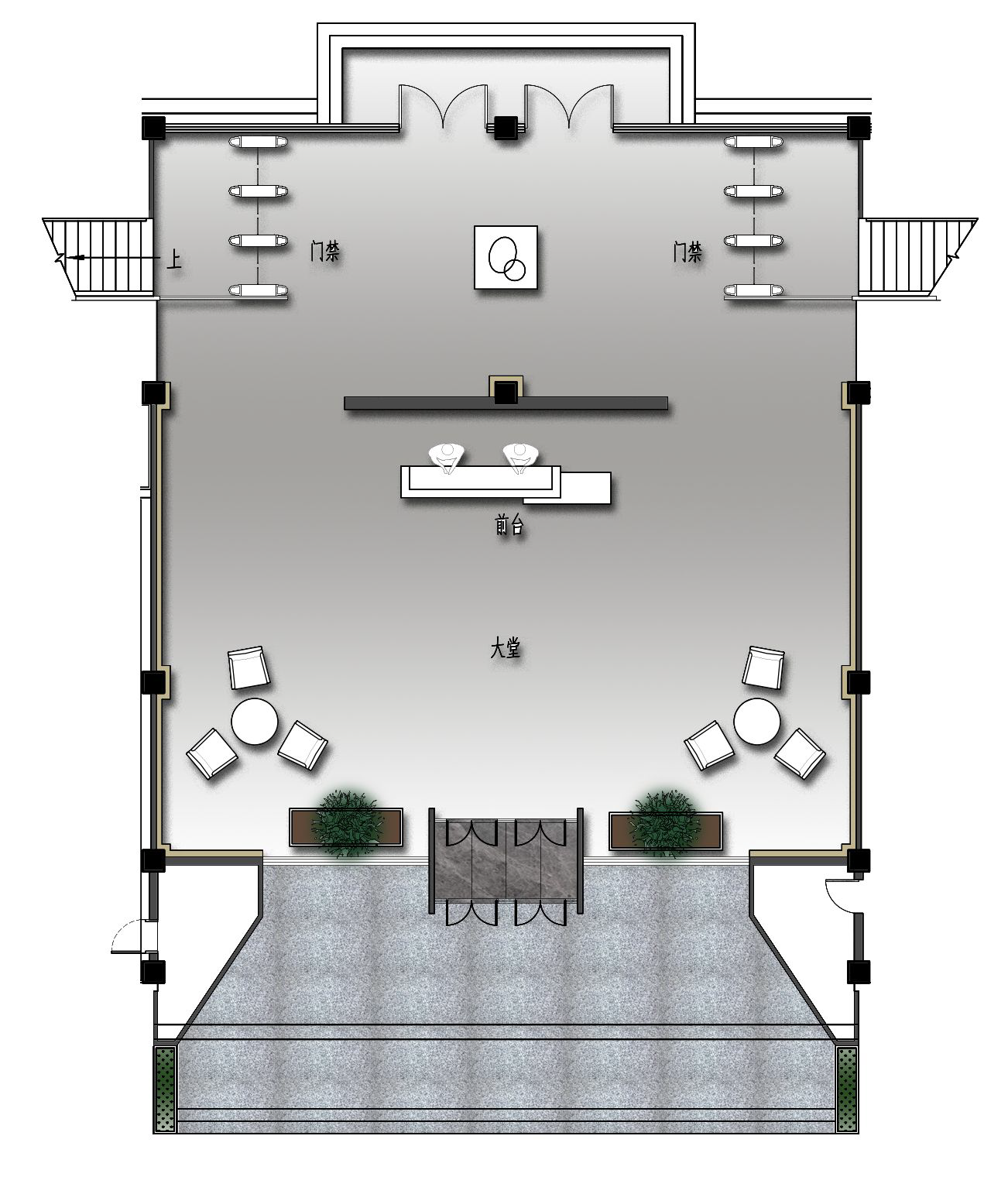 办公楼研发楼设计水泥墙工业风格办公室-4