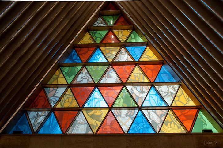 新西兰基督城纸板教堂丨日本建筑师坂茂（Shigeru Ban）-9