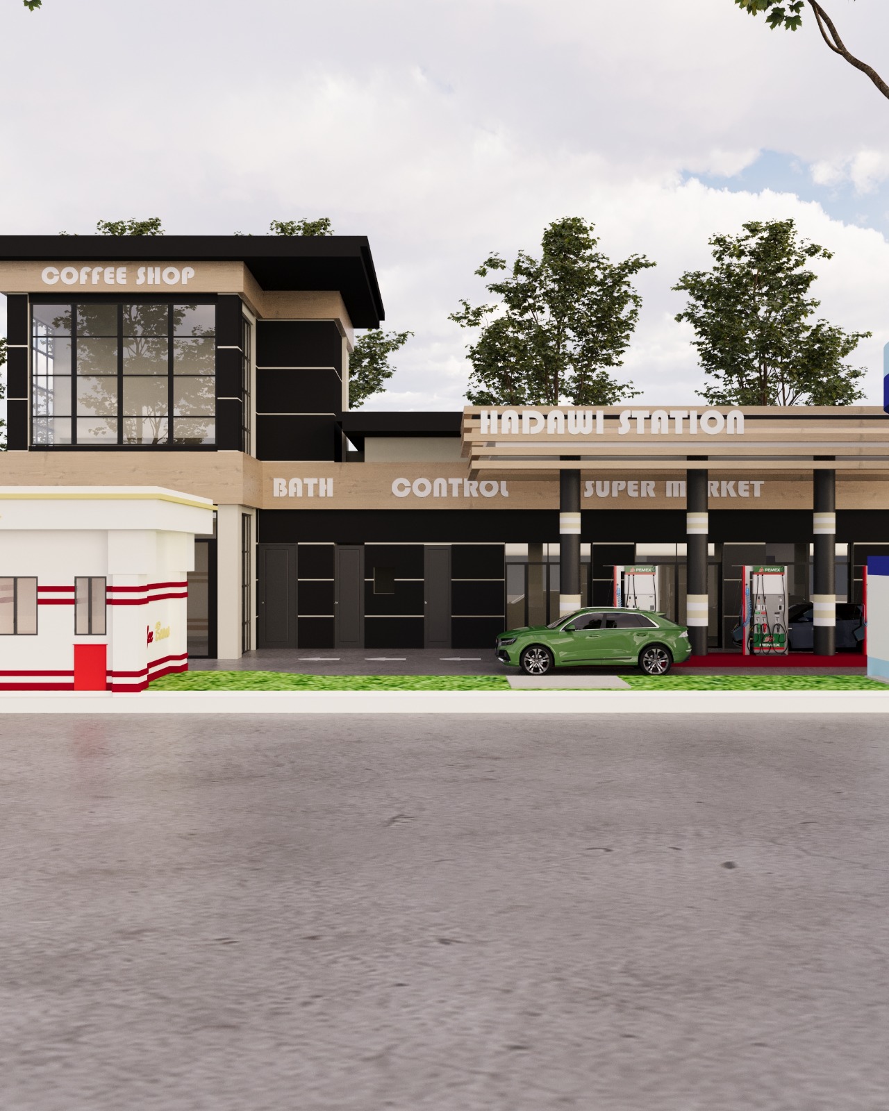 沙特阿拉伯加油站设计-6