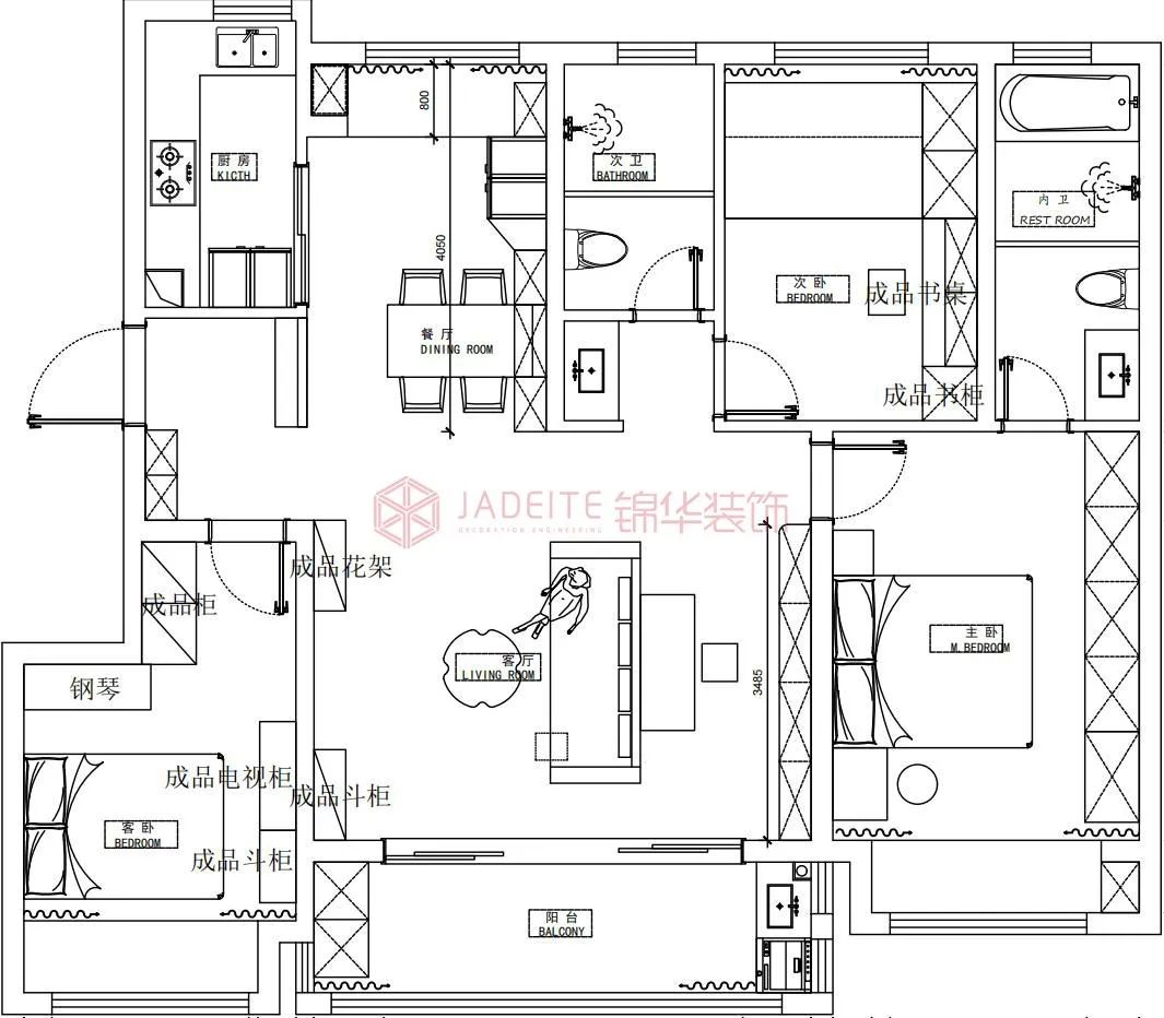 118㎡和萃澜庭 · 东方意境入新居丨苏州锦华装饰-13
