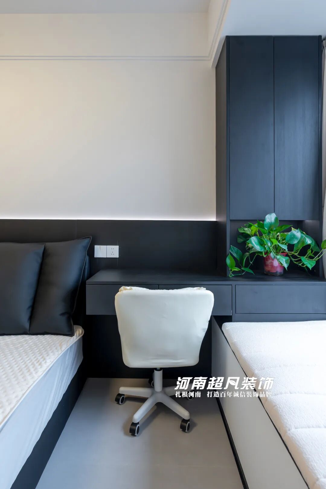 完工首发丨金水区美盛教育港湾，110平黑白灰极简风，色彩纯粹层次丰富-146