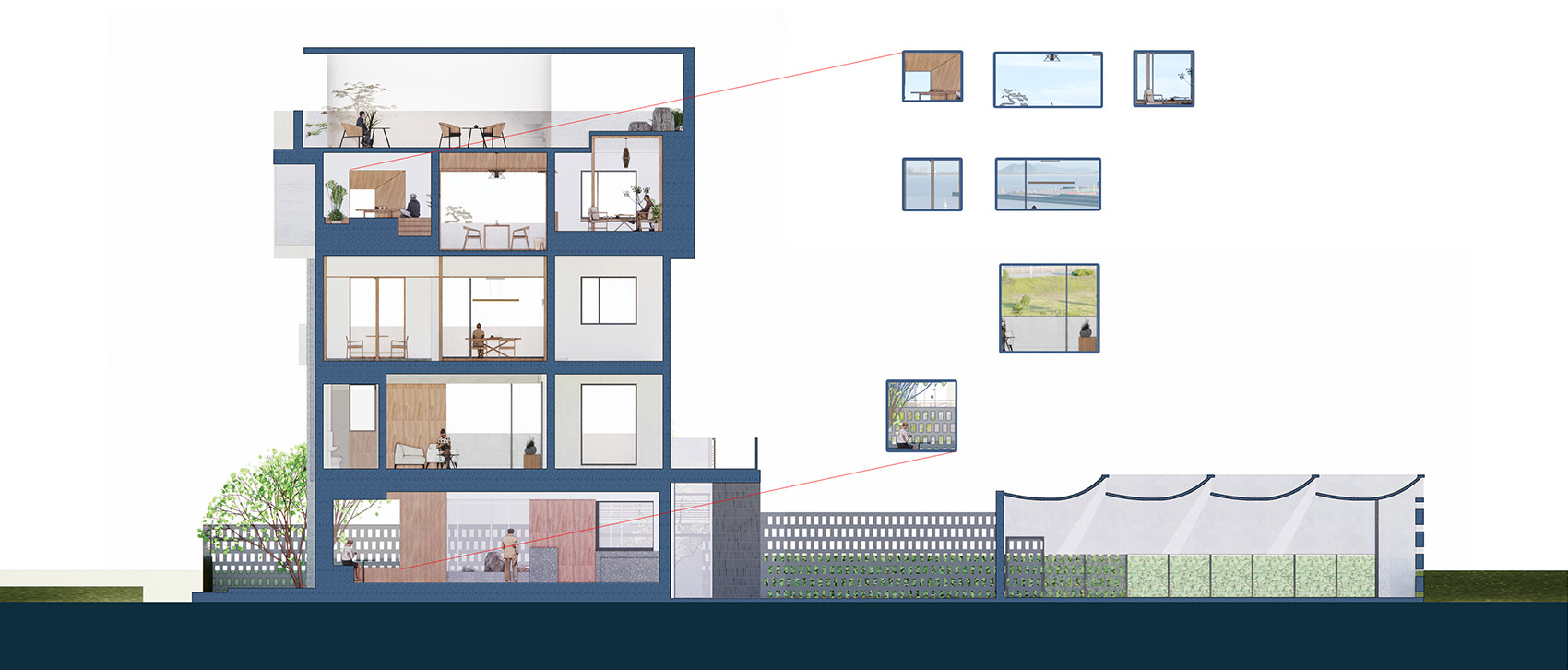 回头潮堤岸上的建筑丨中国浙江丨森上设计-54