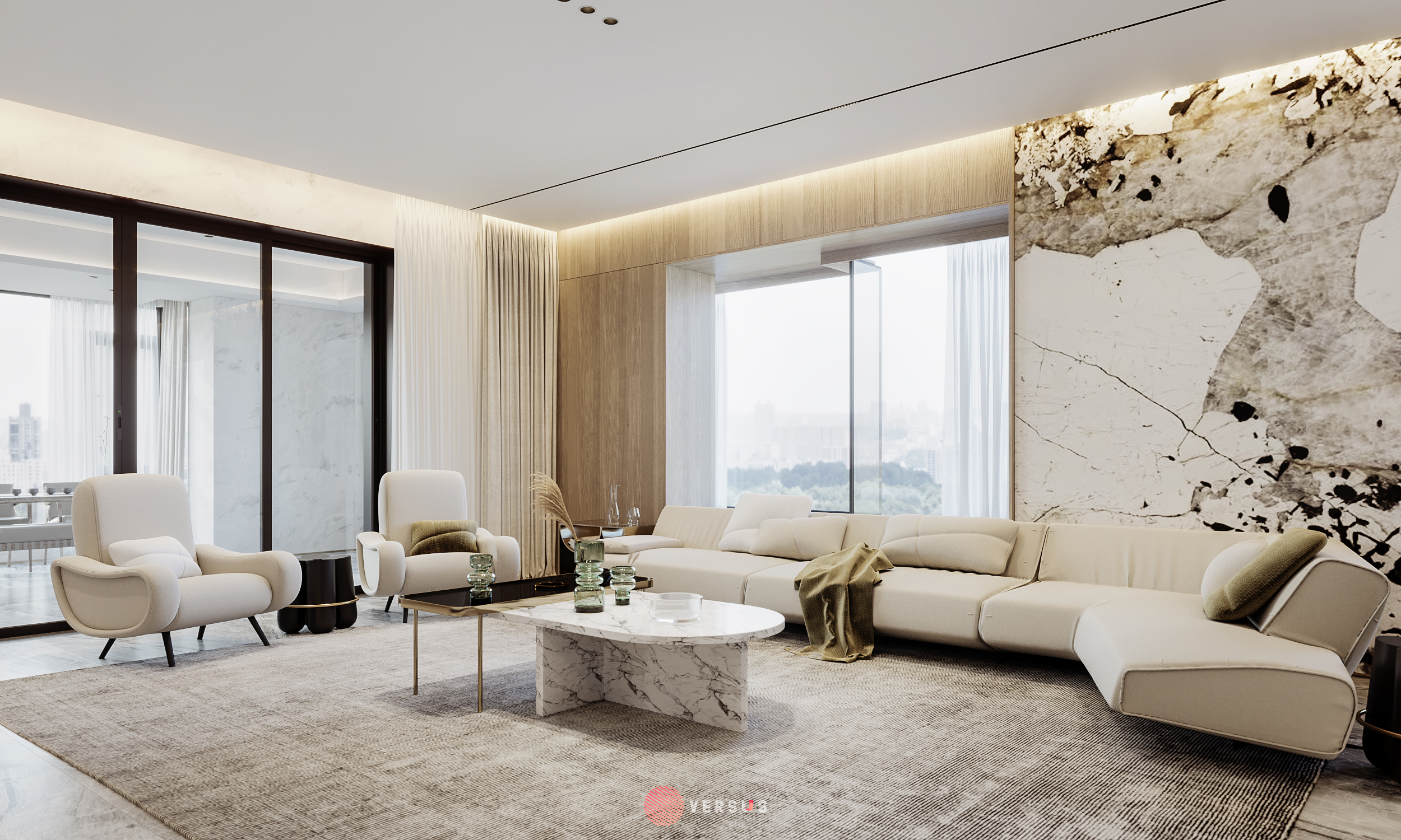 现代世欧王庄奶昔呀风室内设计-4