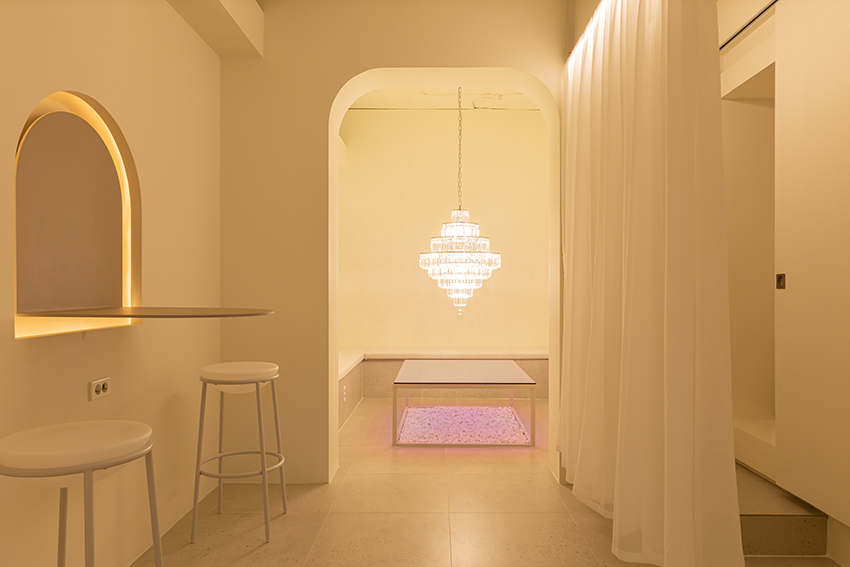 粉色大门的点睛之笔——大邱咖啡馆室内设计-14