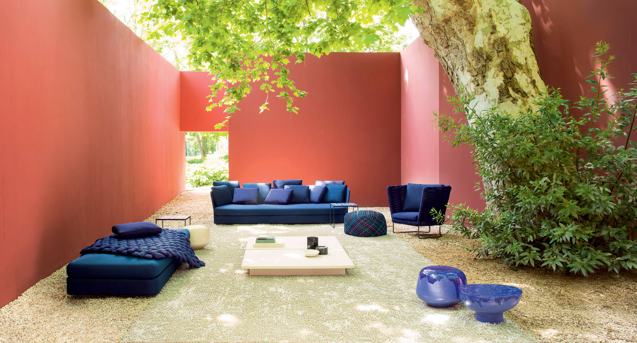 Cove, modular sofa and pouf - Paola Lenti - Outdoor-11