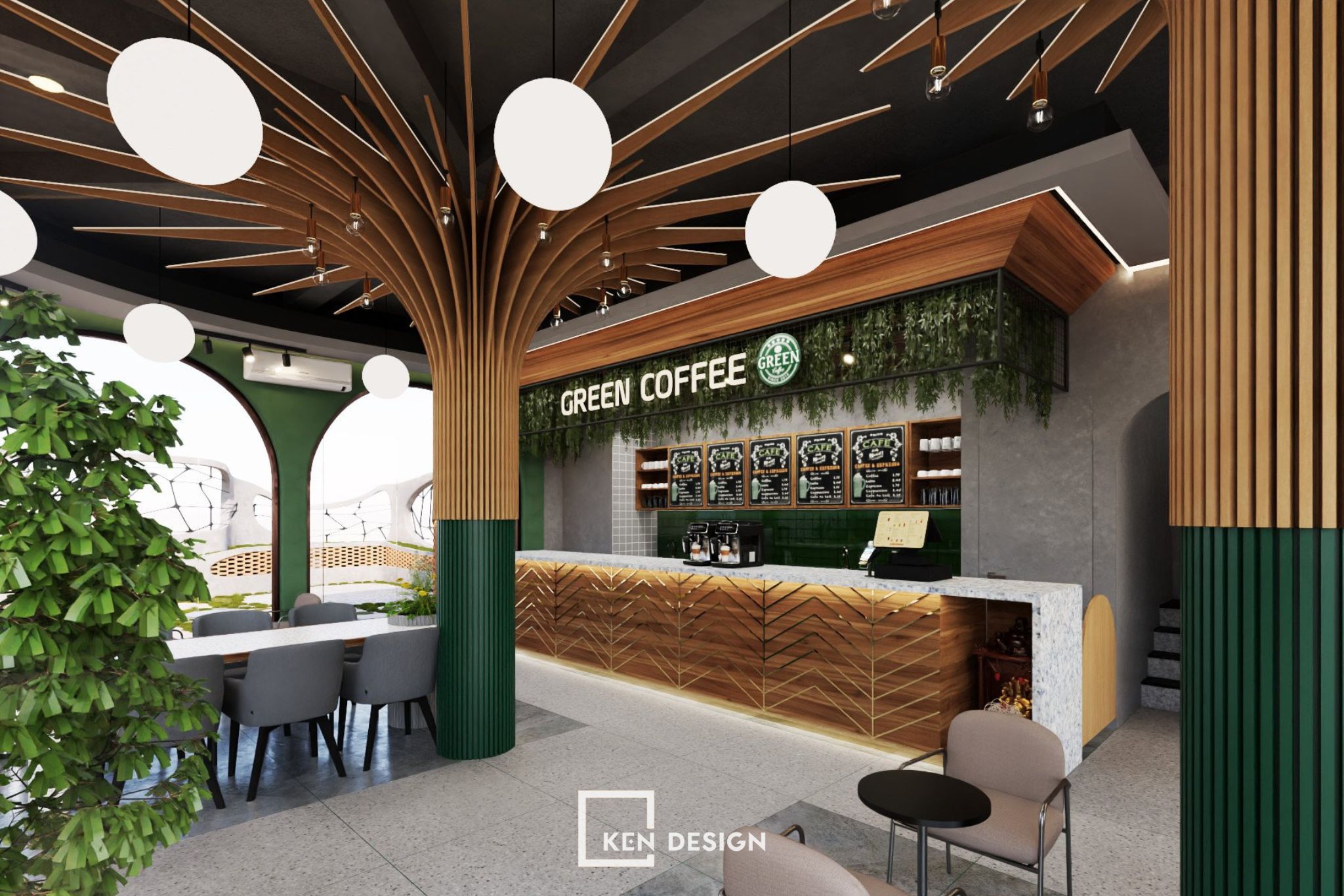 Green Coffee咖啡馆设计丨越南丨KenDesign-44