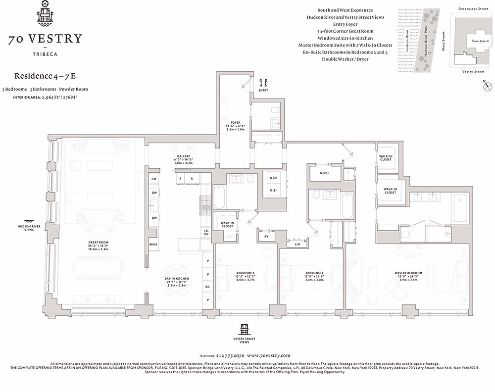 70 Vestry | Tribeca，最后一处未开发的海滨地产-62